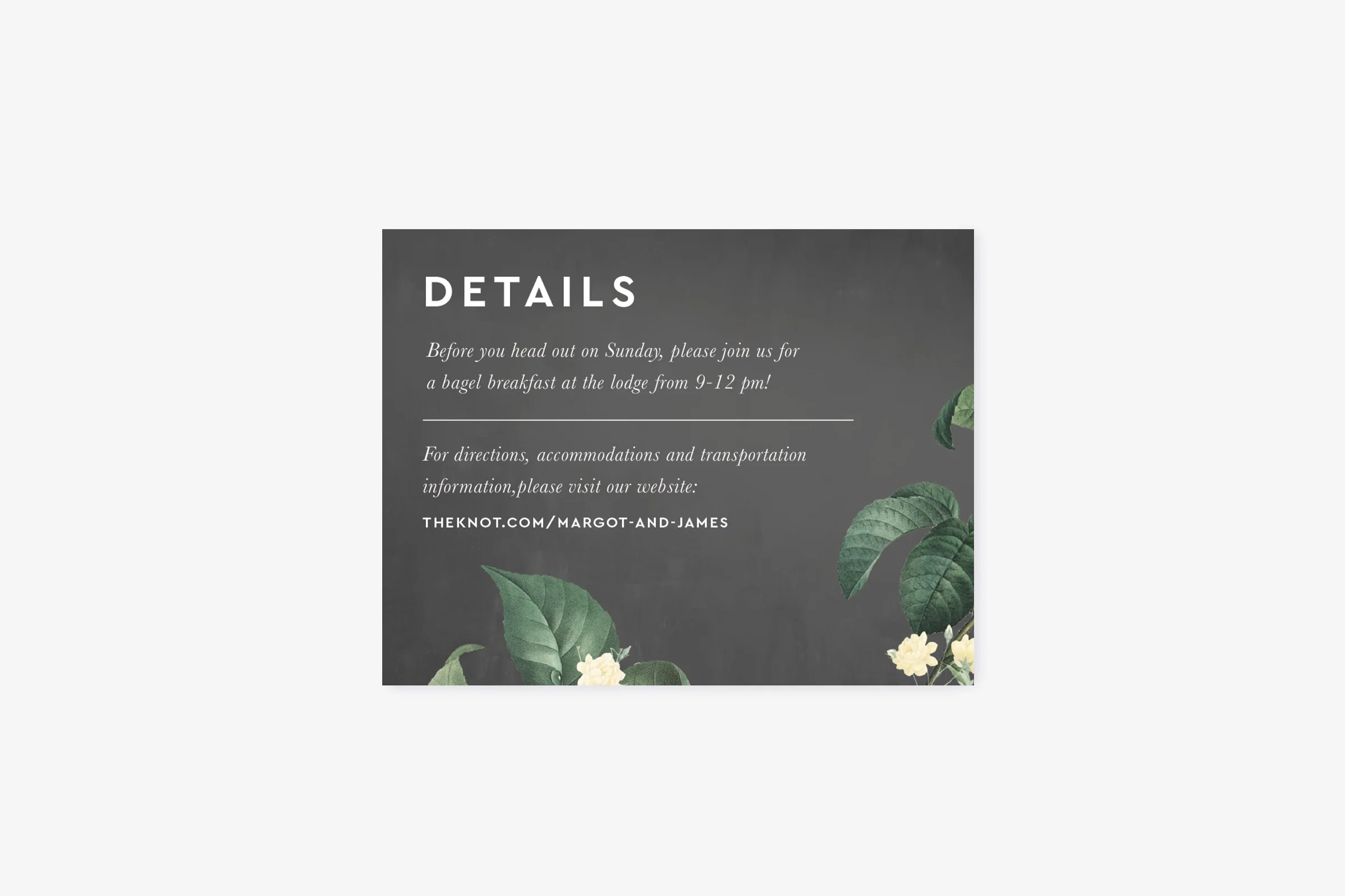 Vintage Floral Enclosure Card