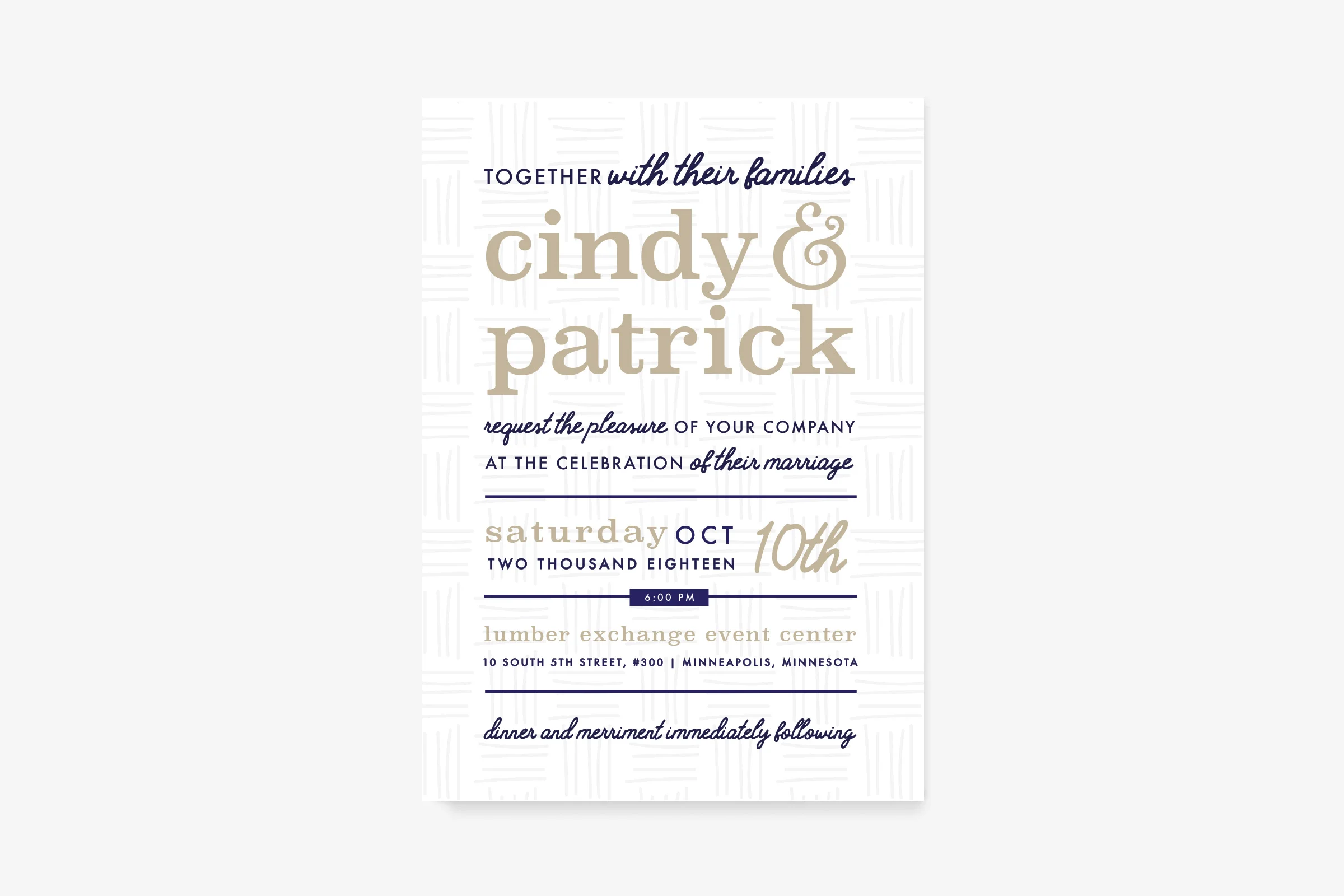 Crosshatch Invitation