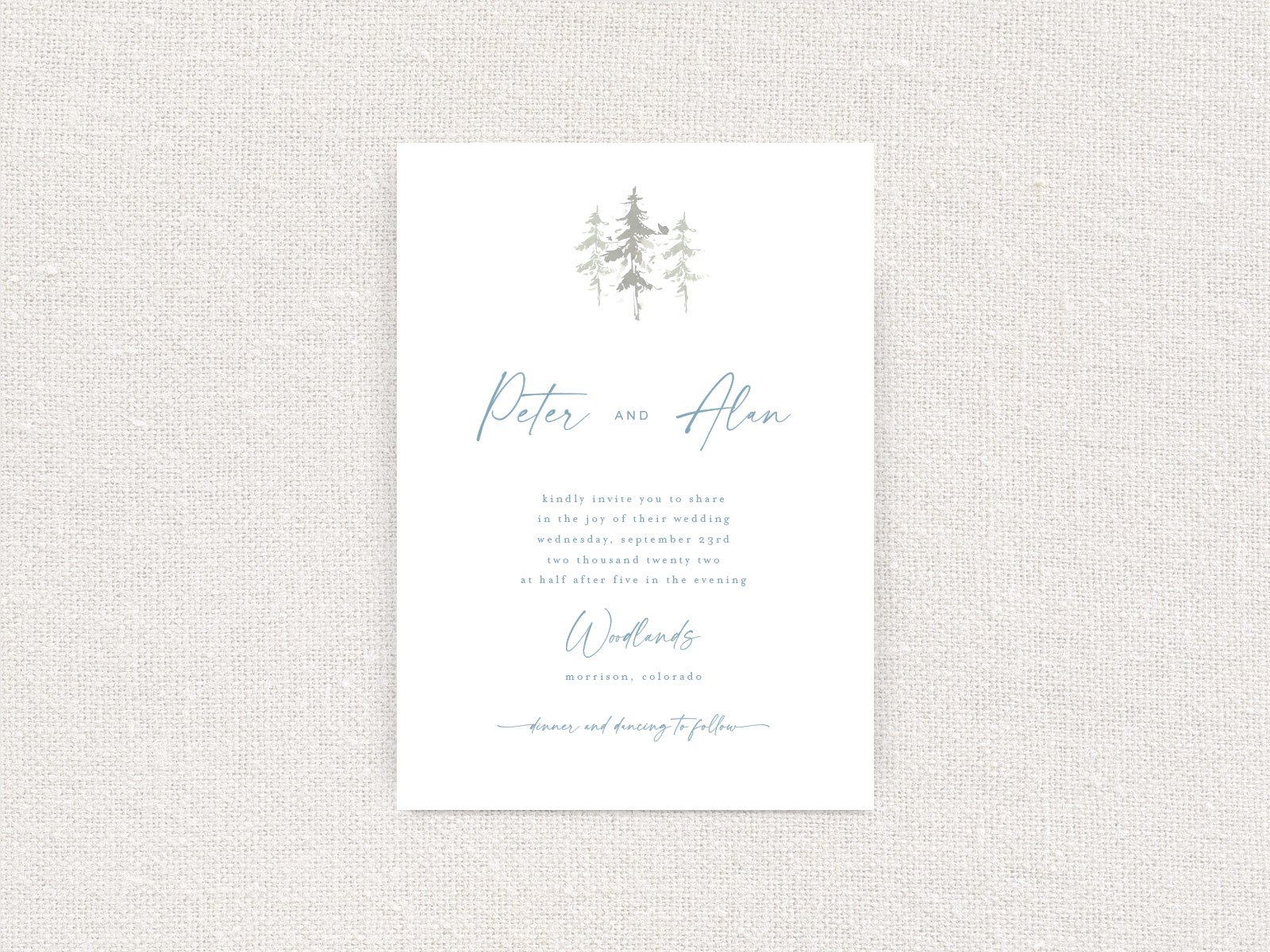 Swiss Alps Wedding Invitation