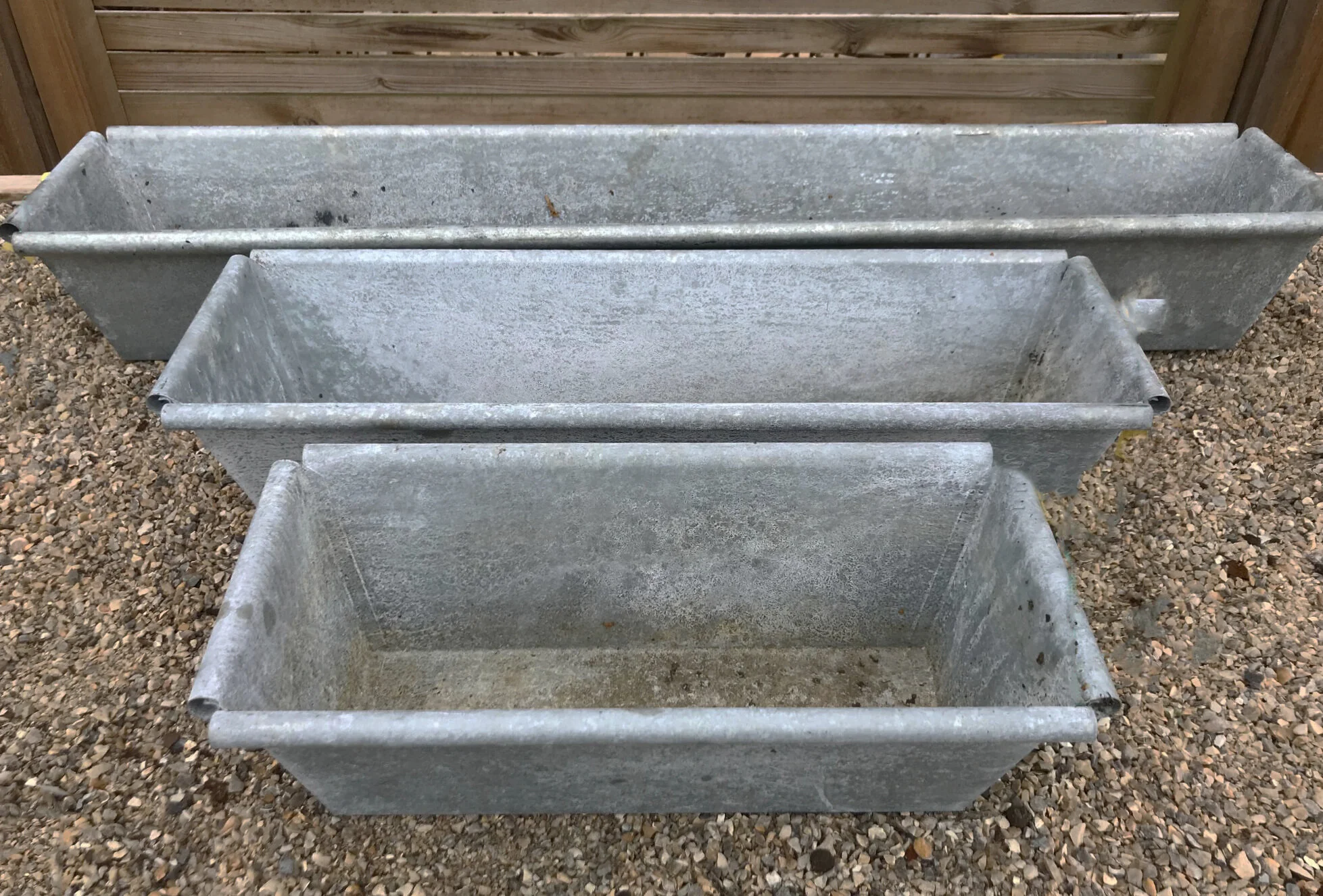 Zinc Troughs With Roll Top