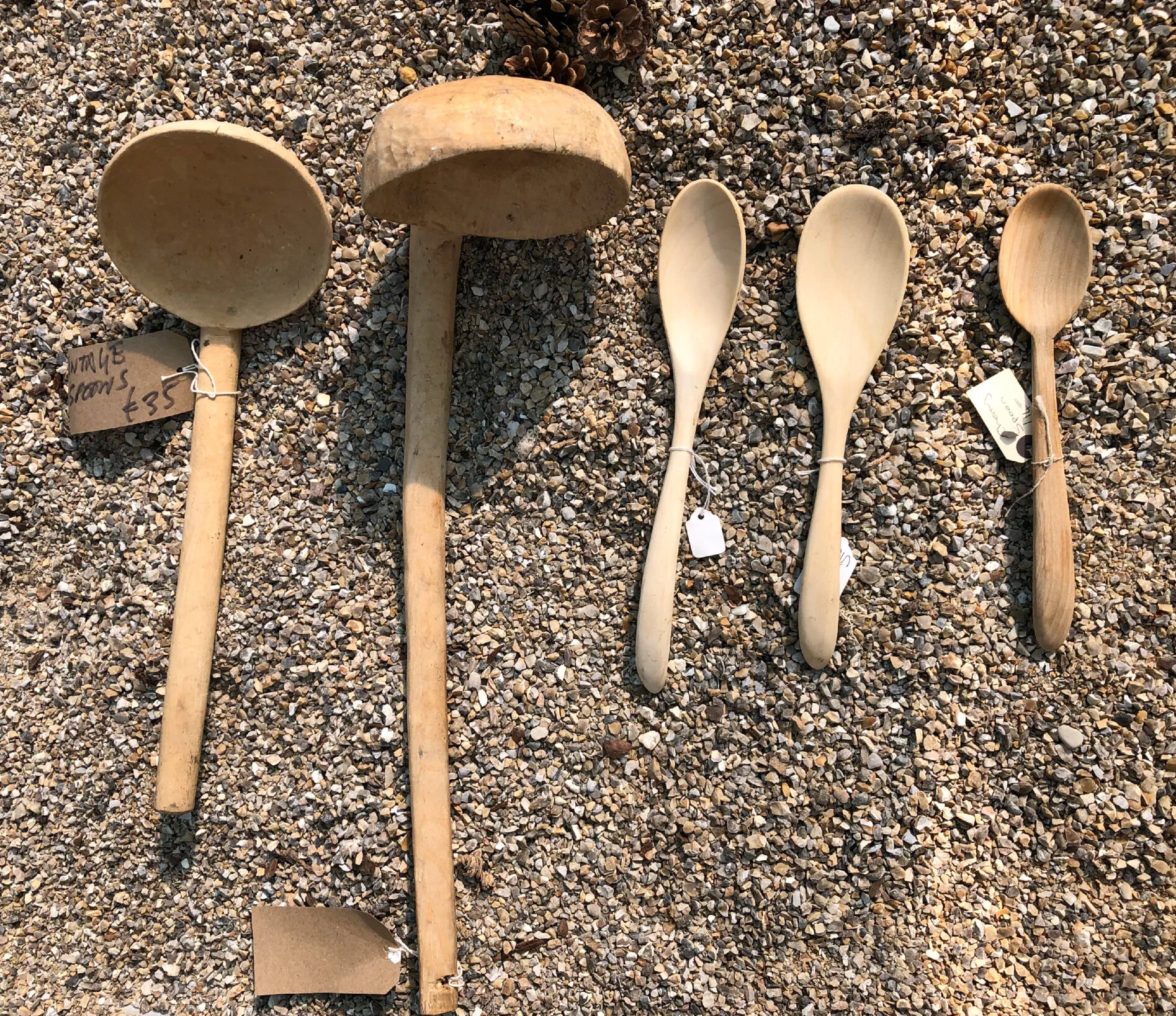Hand Carved Wooden Spoons Cherry Wood/Sycamore