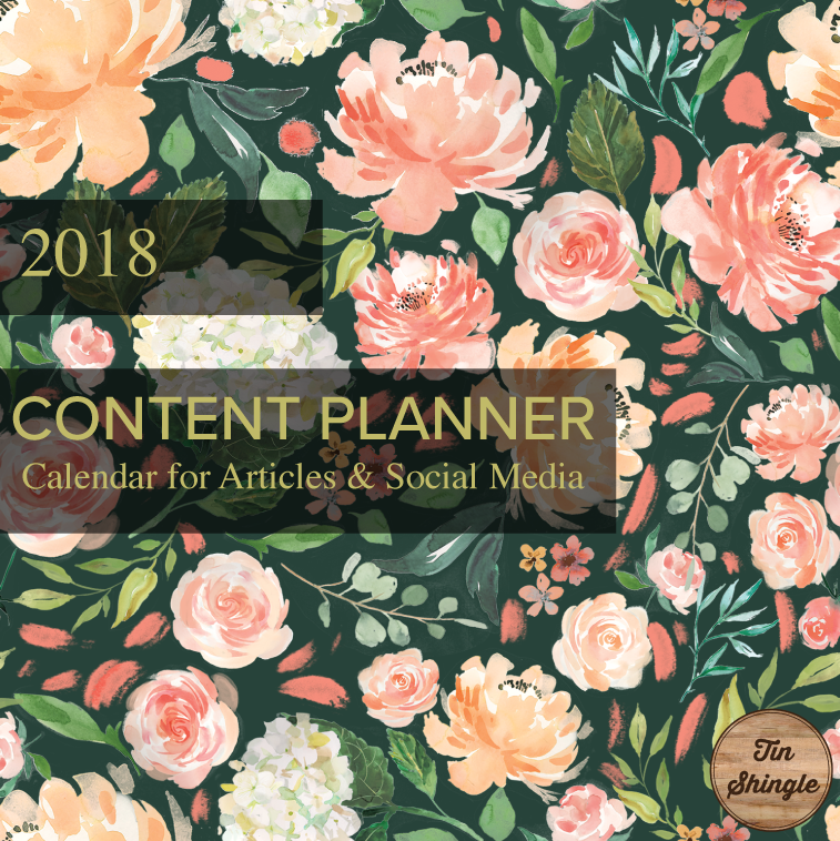 Start Writing! Tin Shingle’s 2018 Editorial Content Planner Released