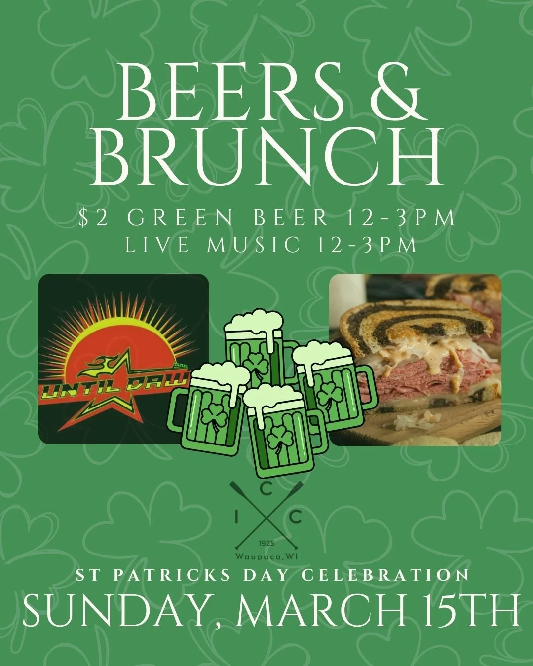 Beers &amp; Brunch: St Patricks Day Celebration, 12pm-3pm