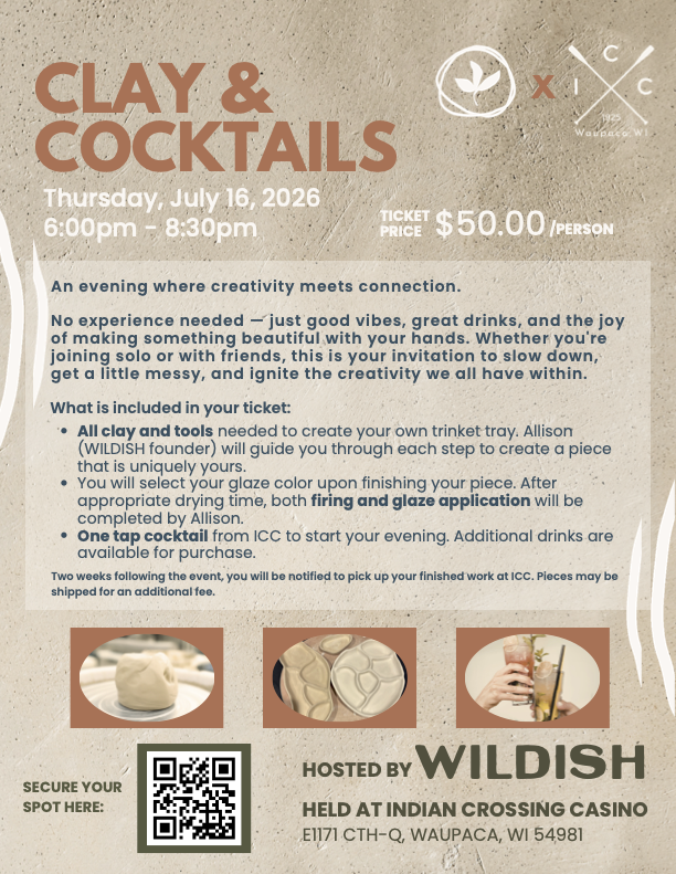 Clay and Cocktails, 6pm