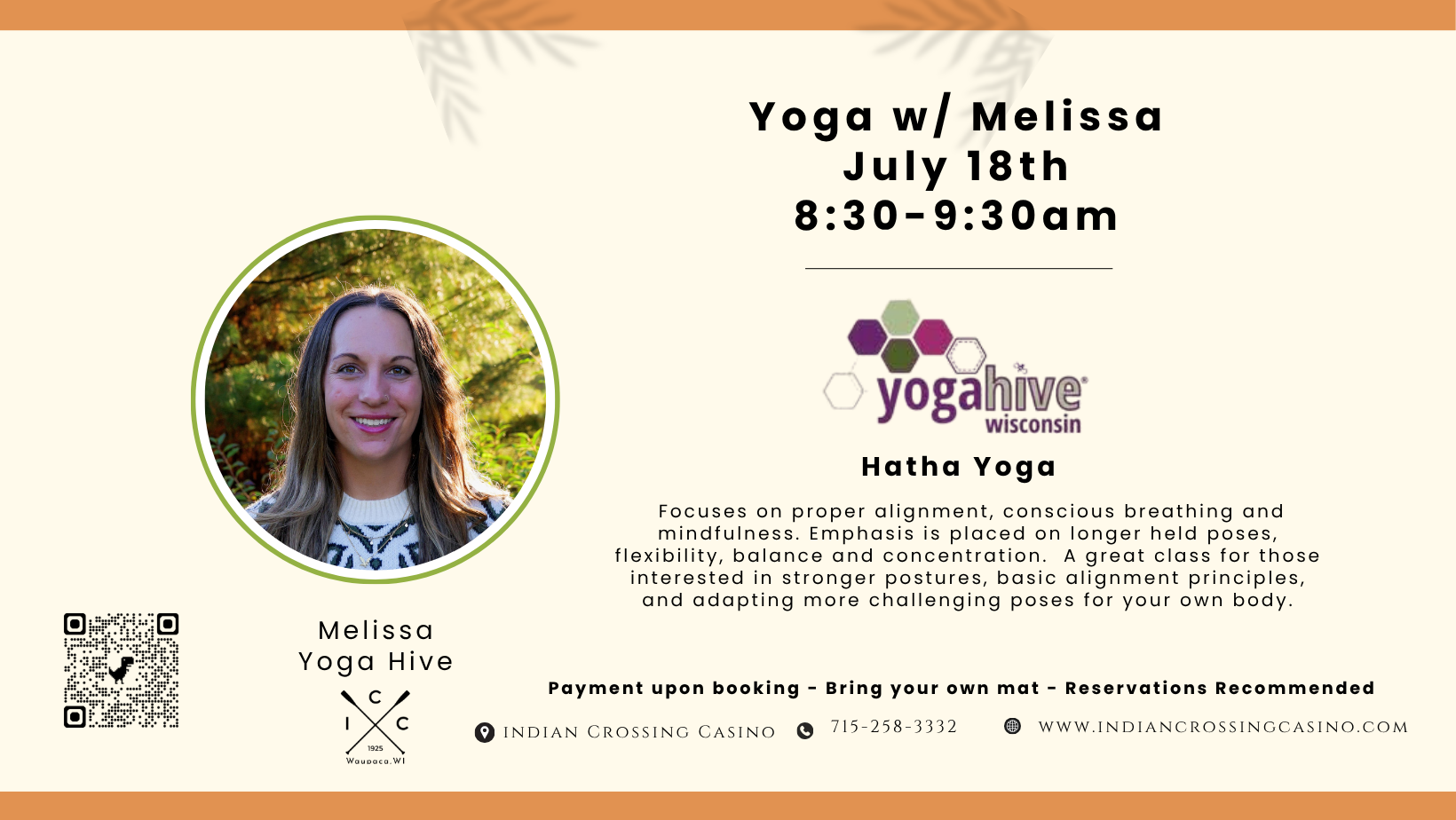 Yoga at the ICC w/Yoga Hive Wisconsin, 8:30am