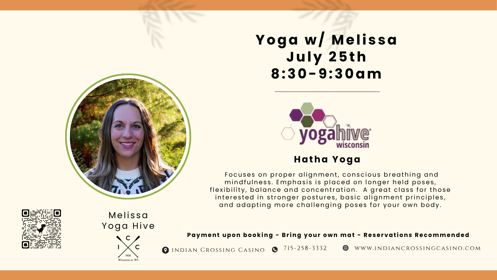 Yoga at the ICC w/Yoga Hive Wisconsin, 8:30am