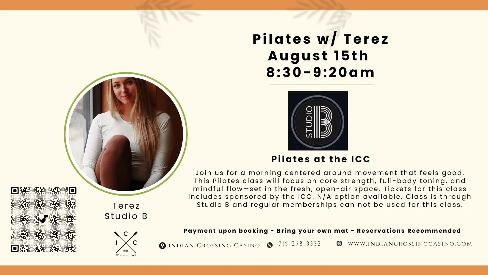 Pilates on the Chain, 8:30am