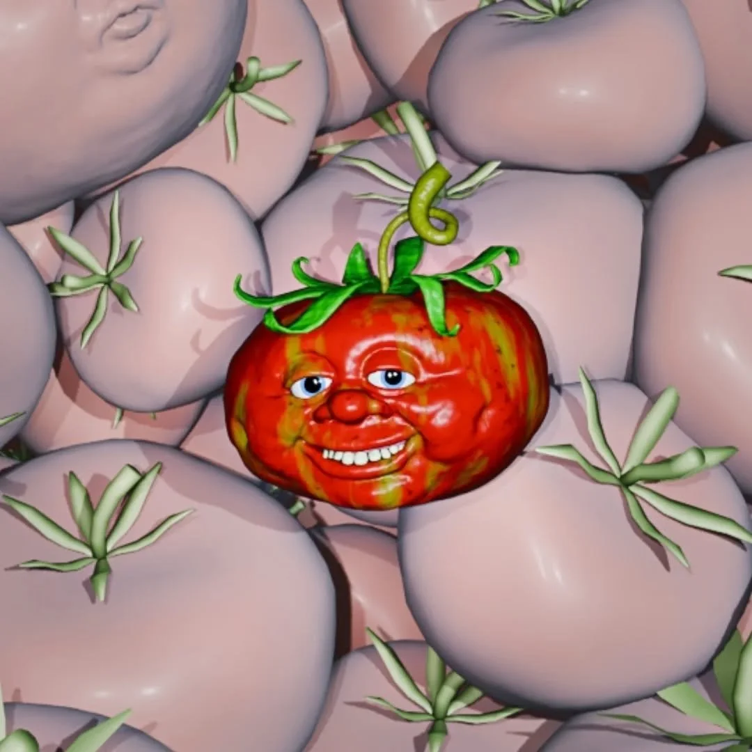 Some alt versions of the tomato from yesterday. I love to add some goofy teeth