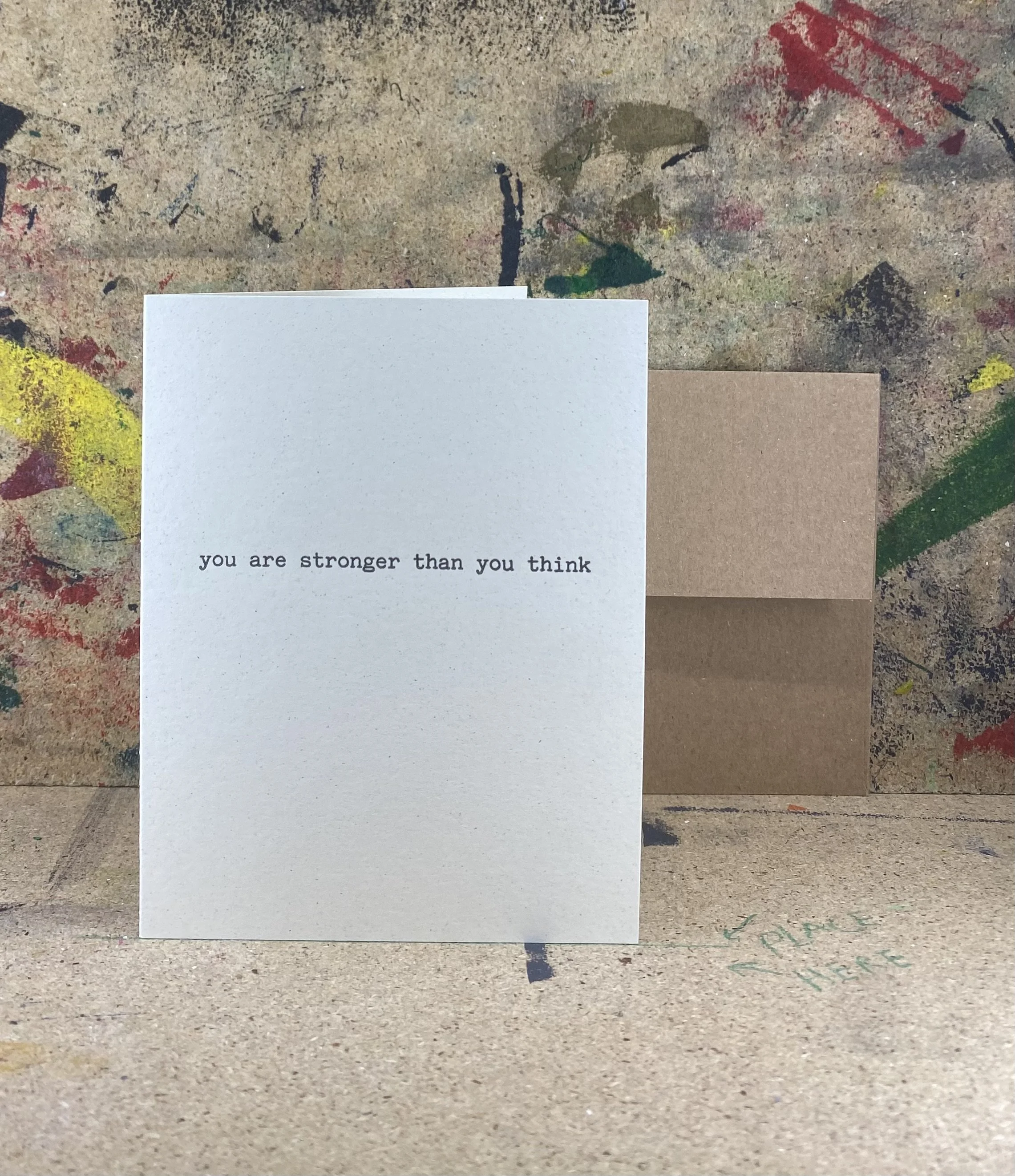 You are stronger than you think - Letterpress