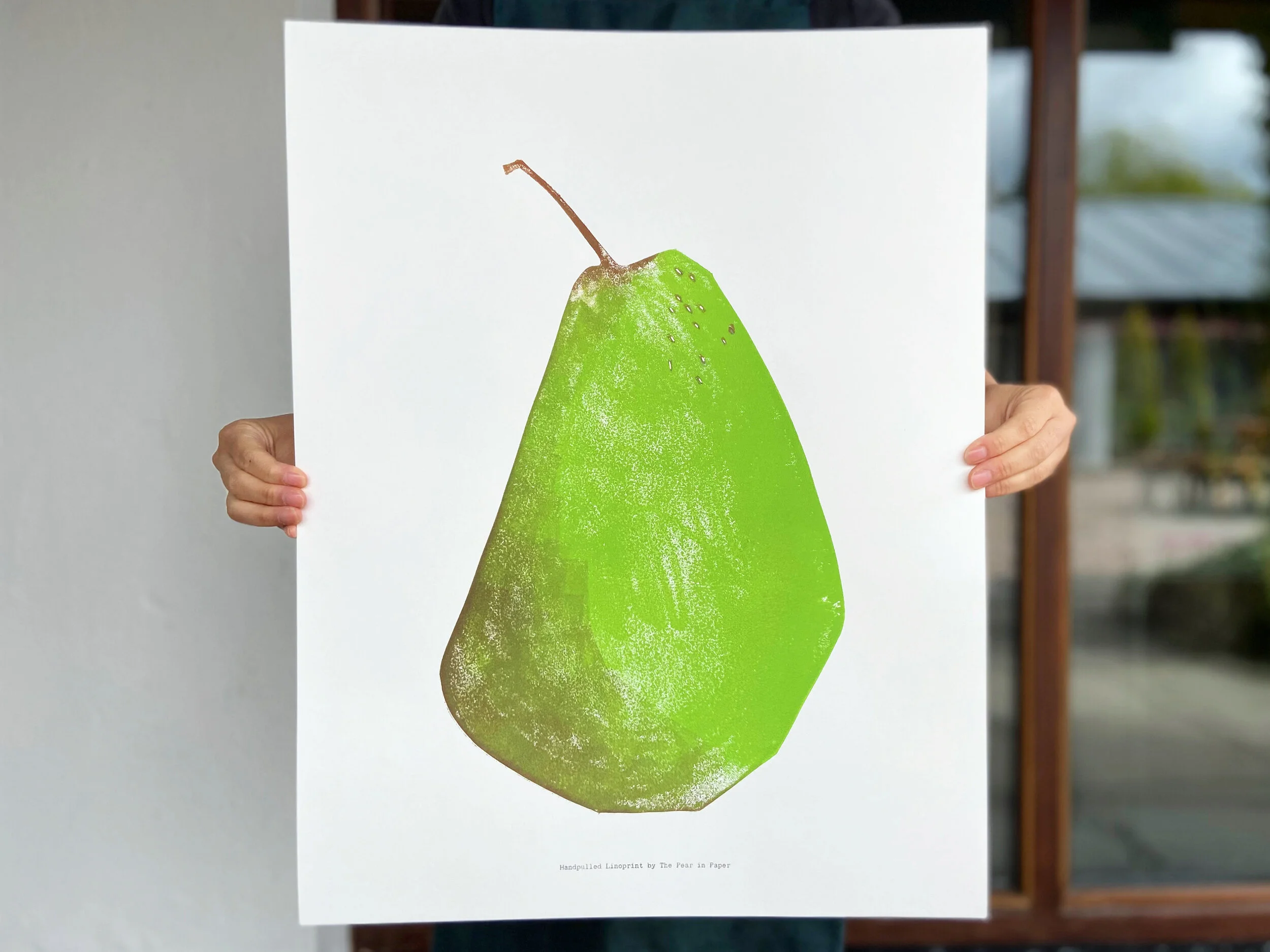 Pear – large linoprint
