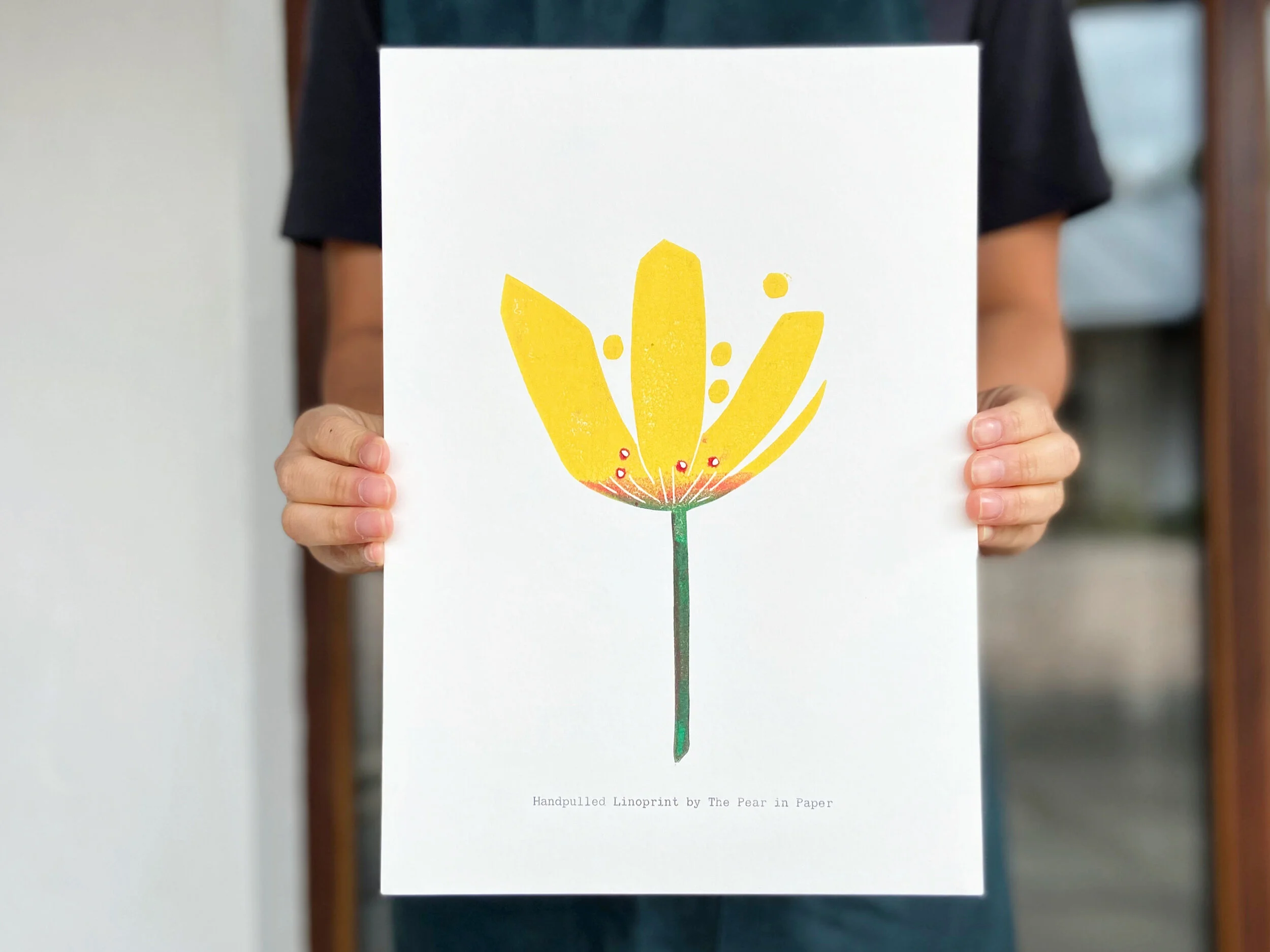 Marsh saxifrage - endangered series - A4 linoprint