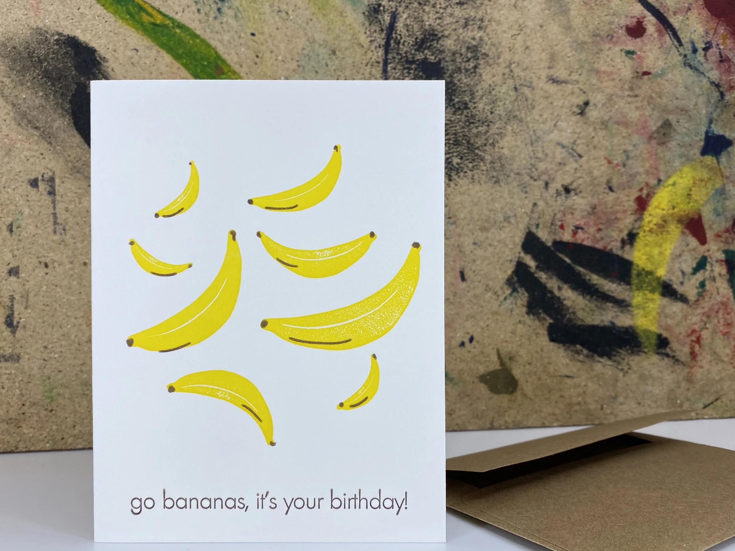 Go bananas! - Linoprint / Letterpress