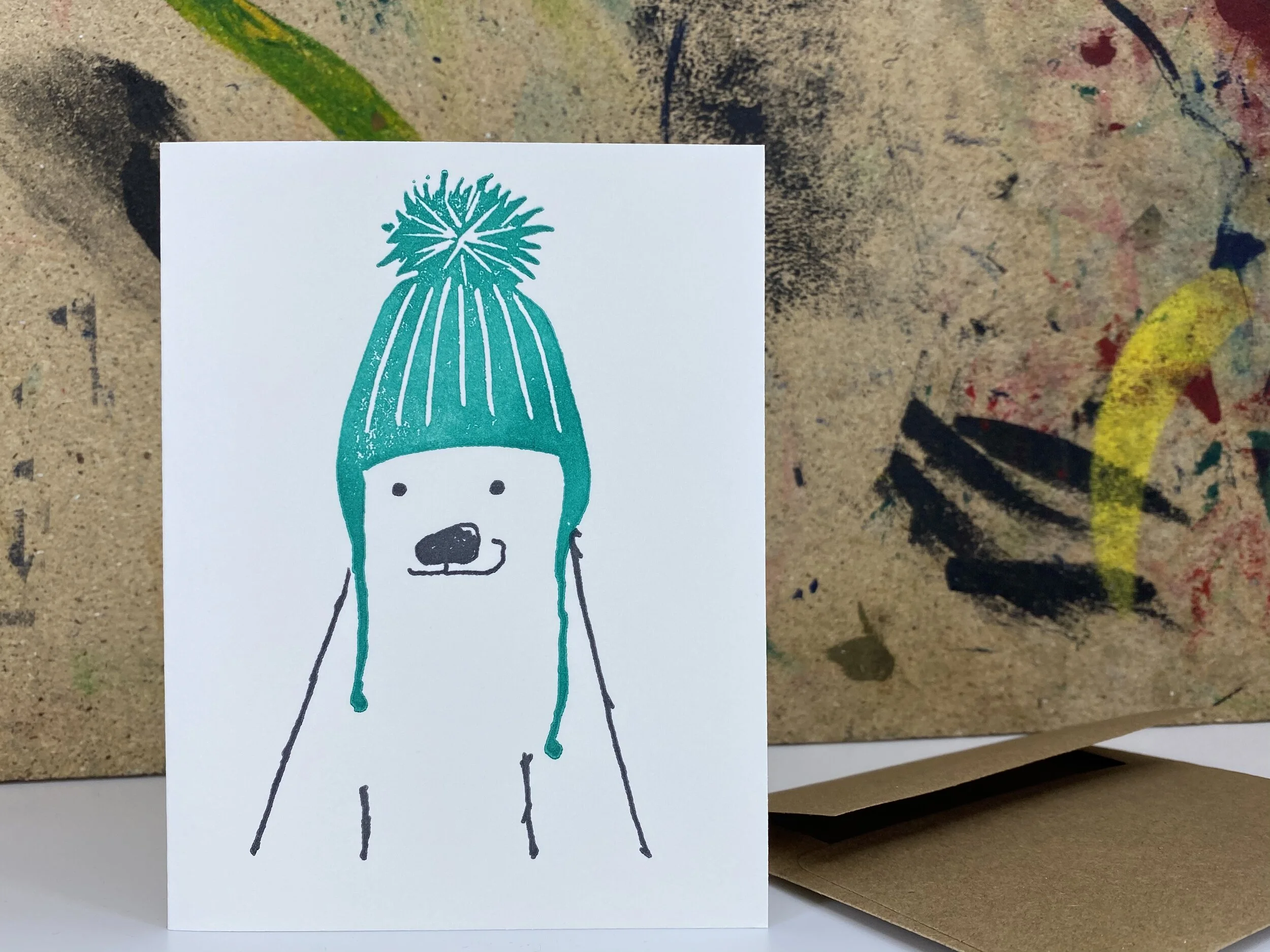 Polar bear - Linoprint / Letterpress