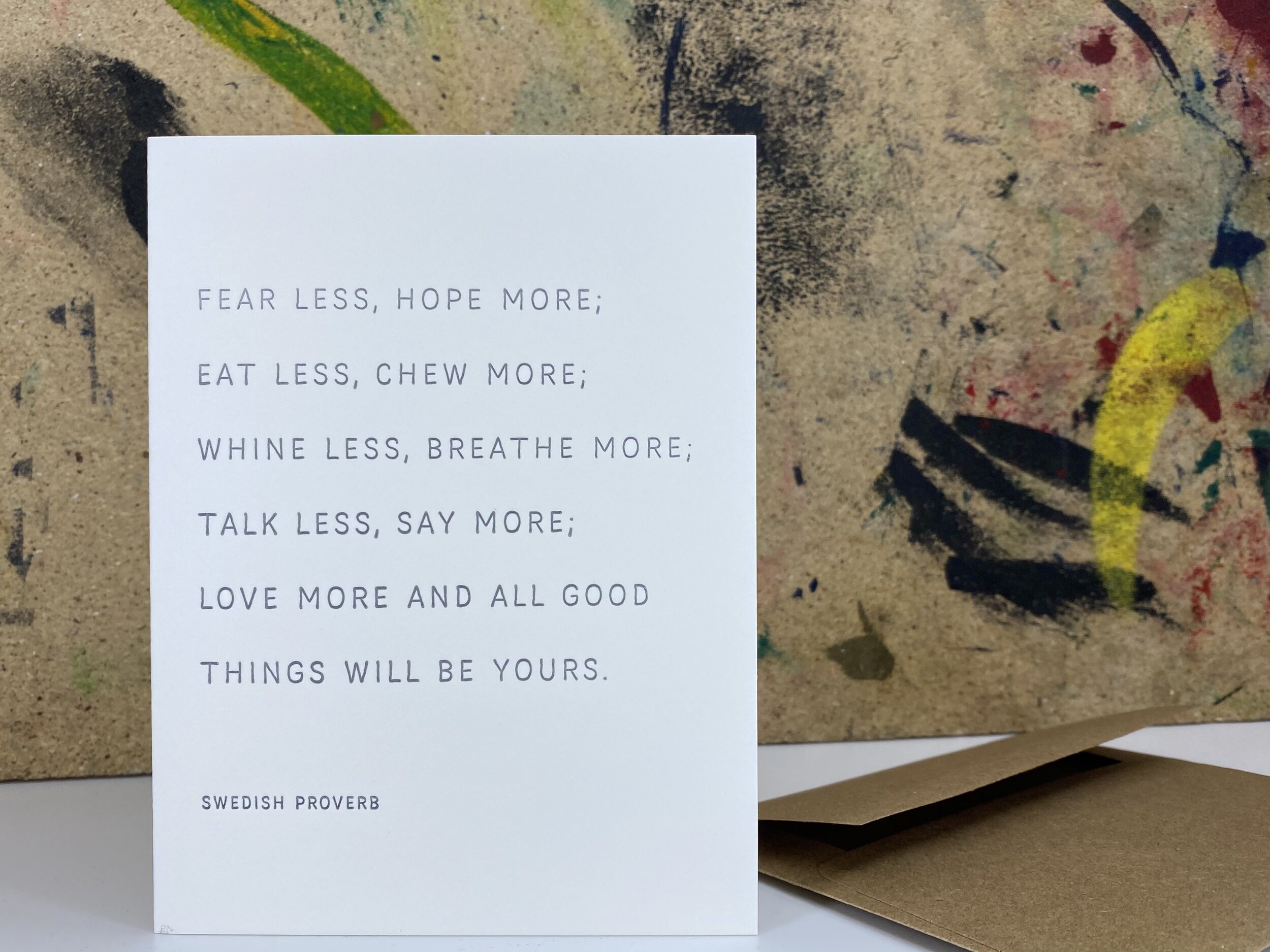 Fear less, hope more - Letterpress