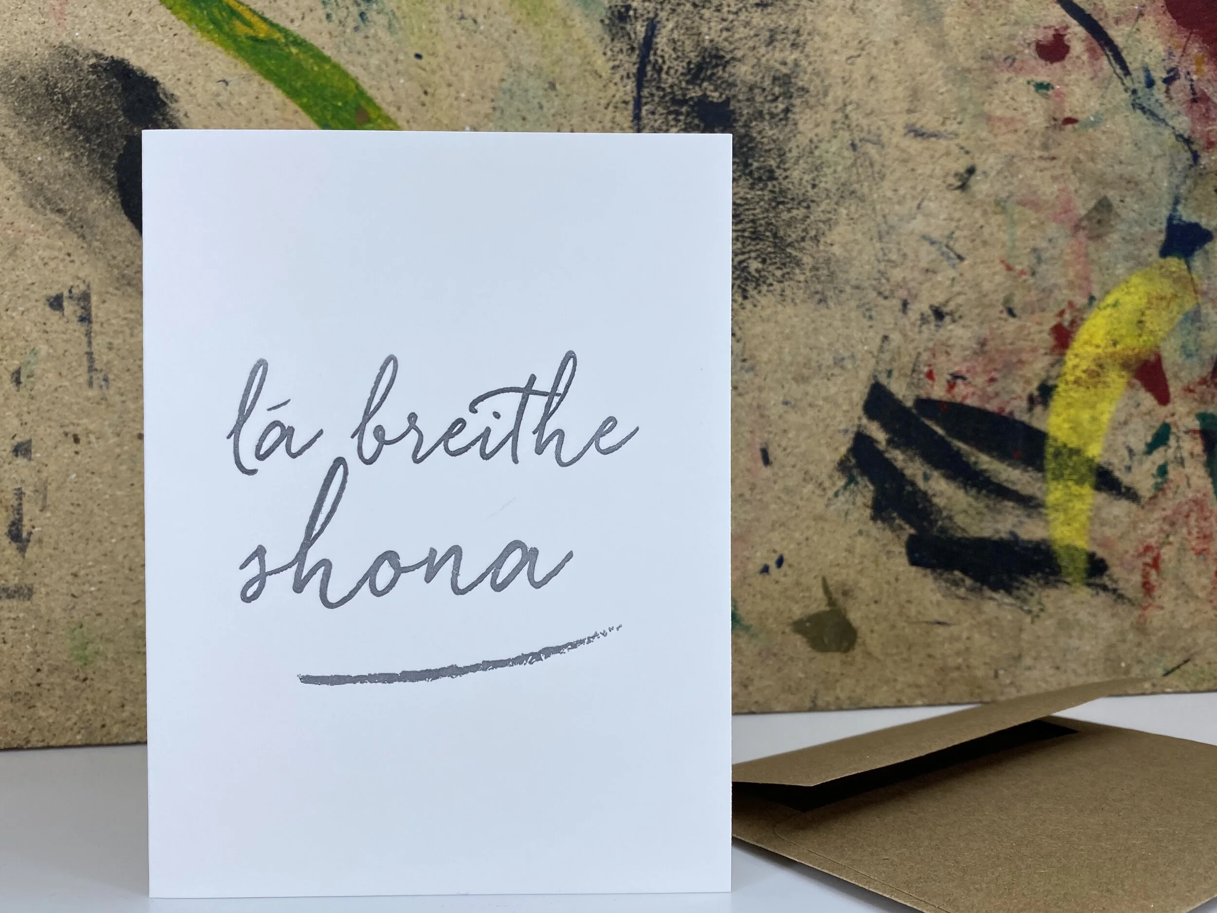 Lá breithe shona - Letterpress