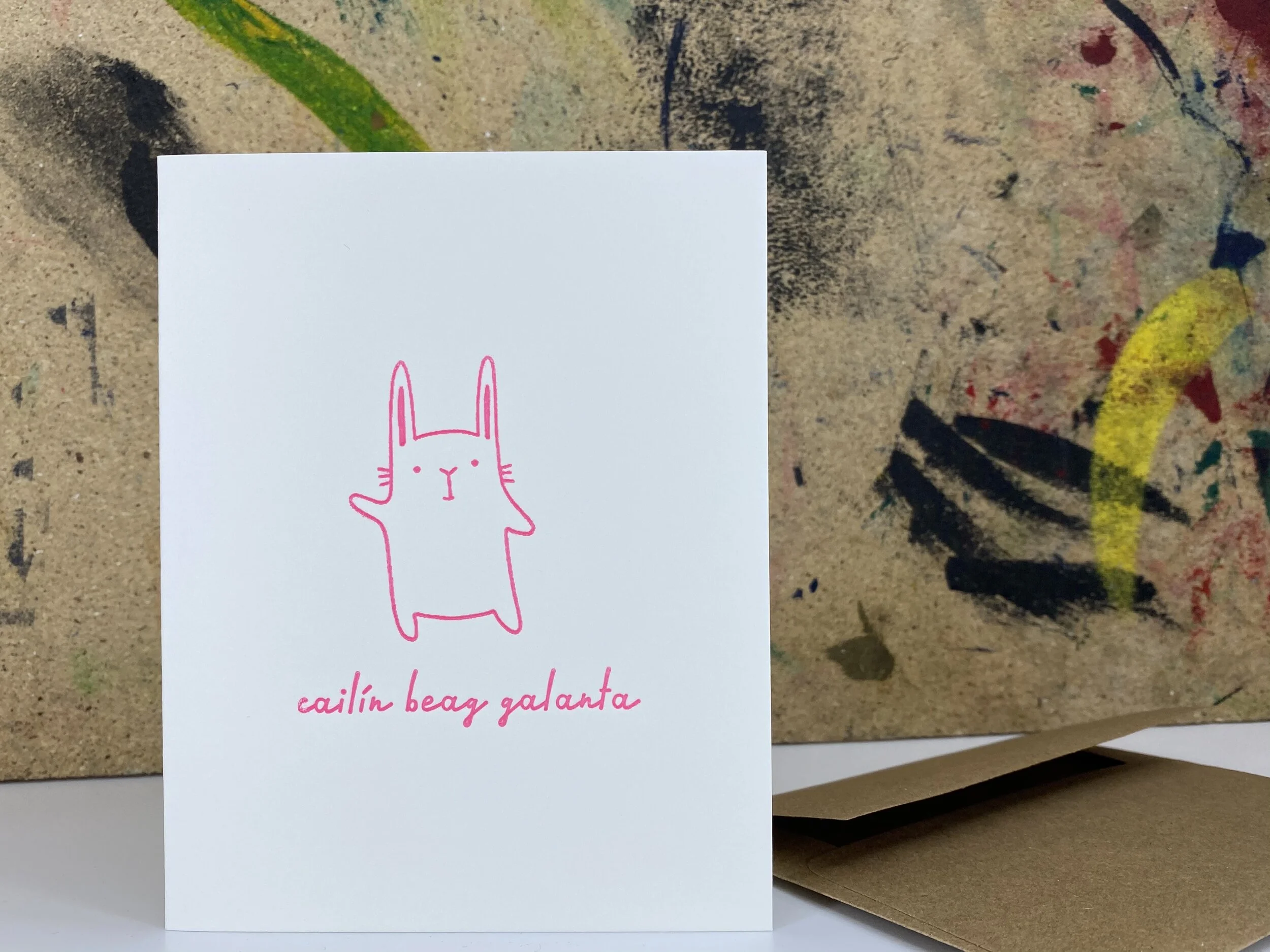 Cailín beag galanta - Letterpress