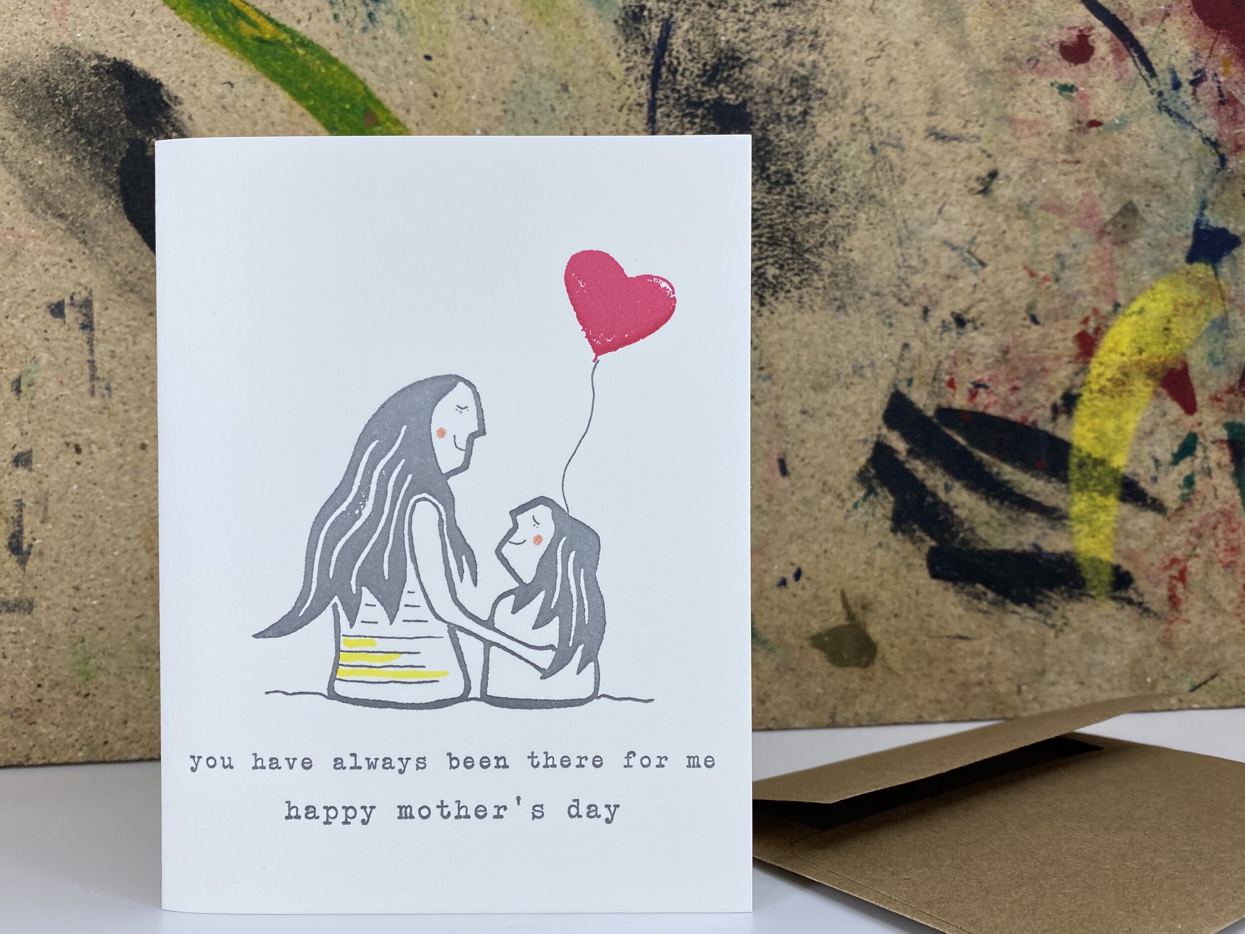 Happy mother's day - Linoprint / Letterpress