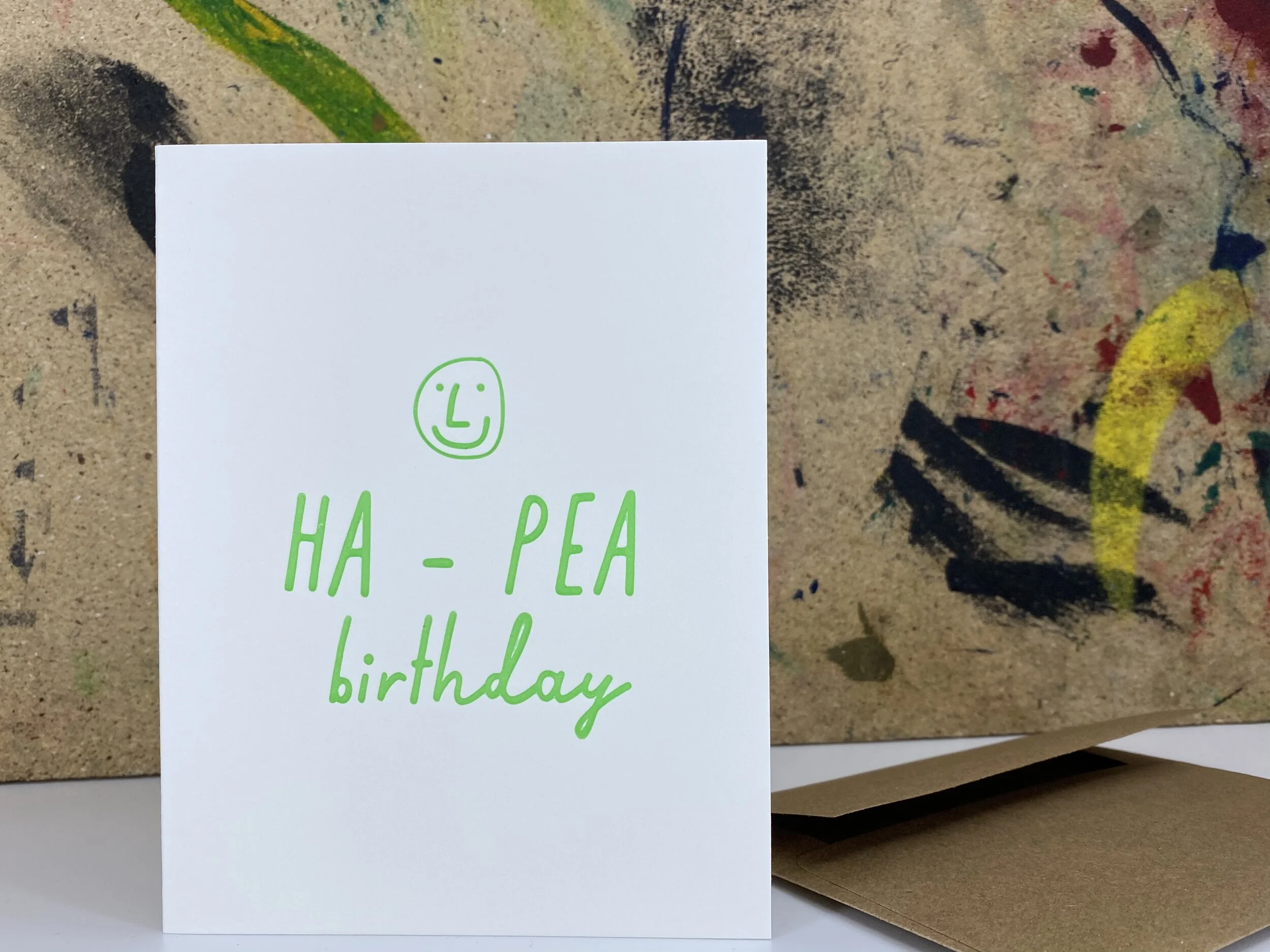 Ha-pea birthday - Letterpress