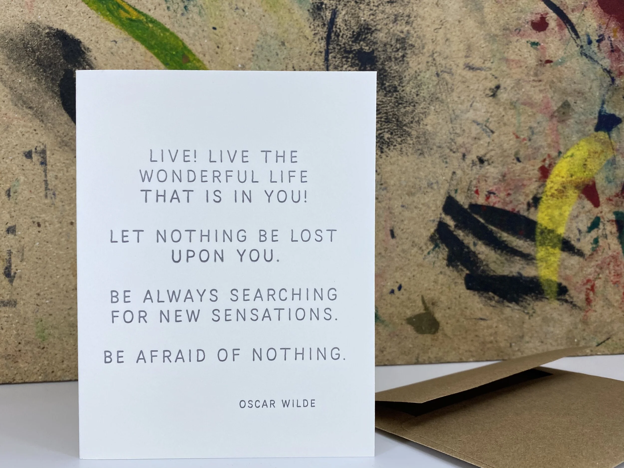Oscar Wilde quote - Letterpress