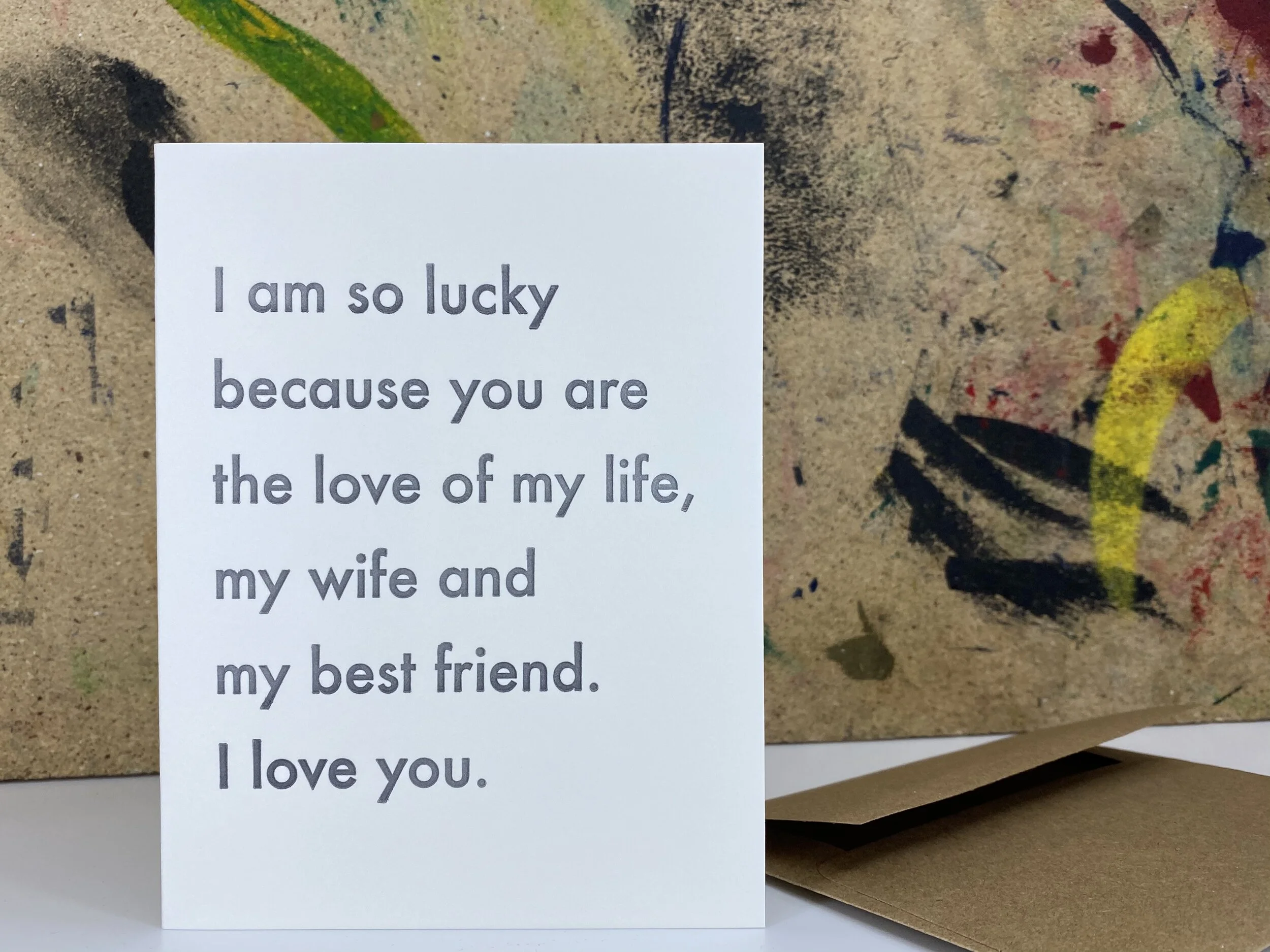 My wife, my best friend - Letterpress
