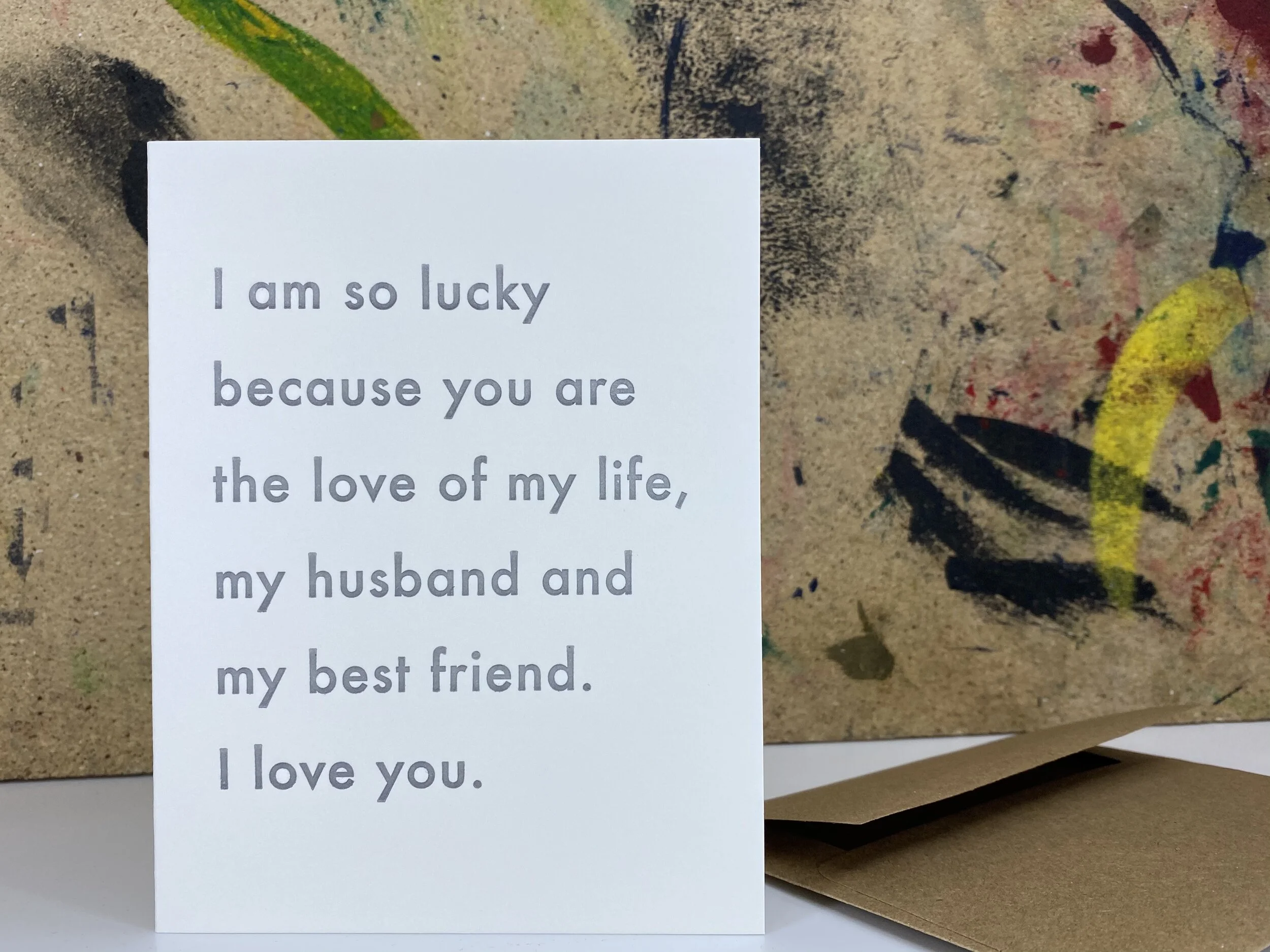 My husband, my best friend - Letterpress