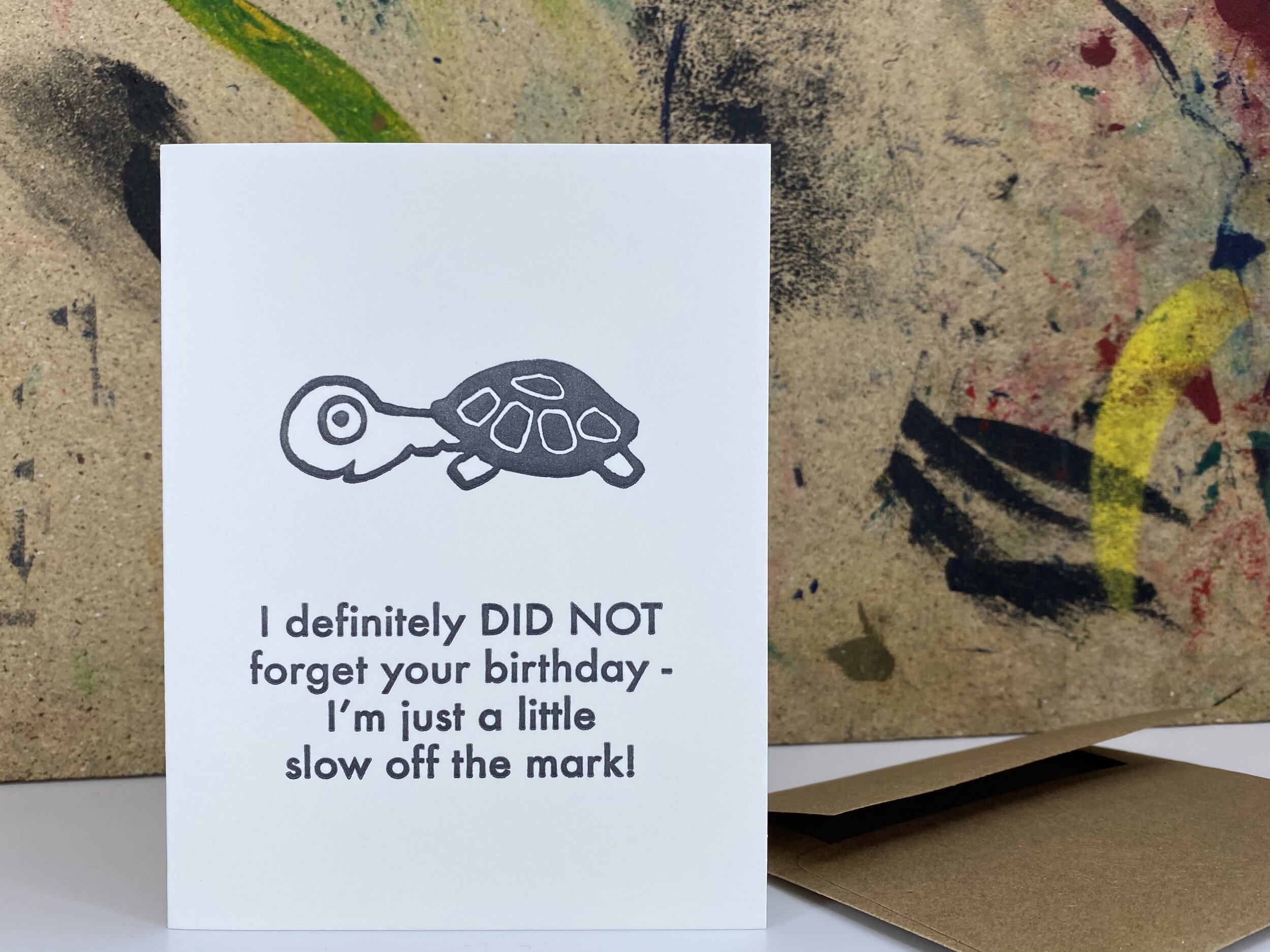 The tortoise - Linoprint / Letterpress