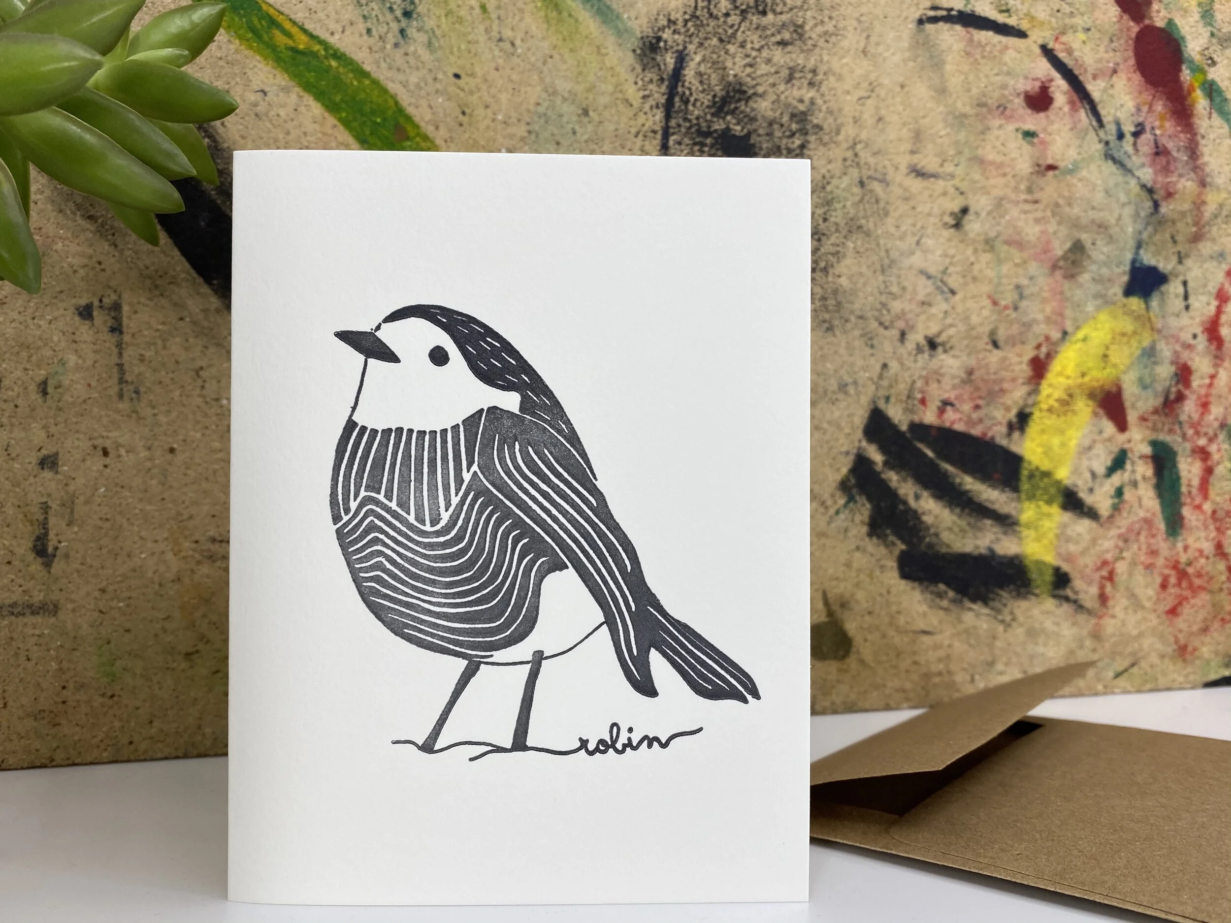 Robin - Linoprint / Letterpress