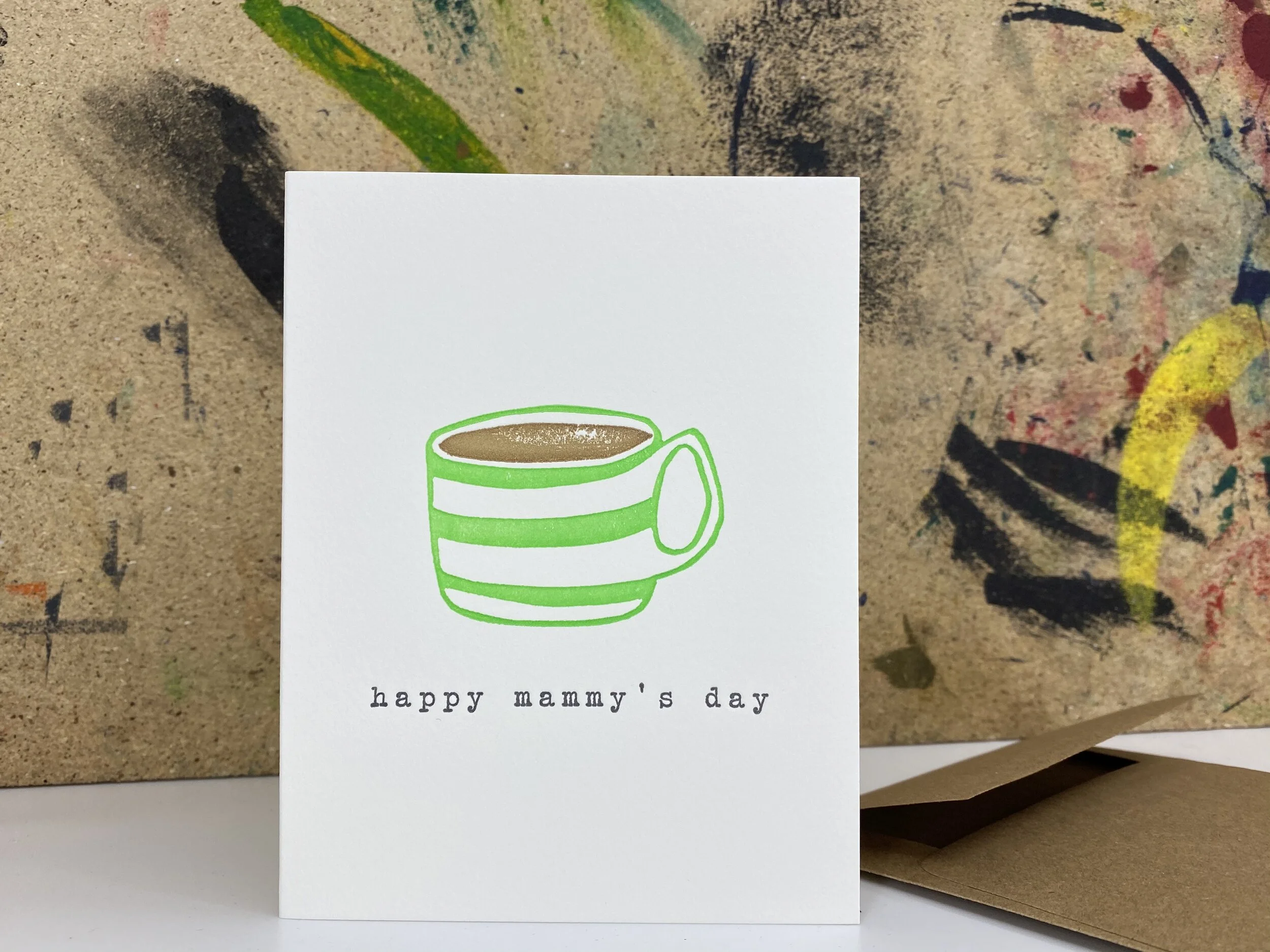 Happy mammy's day - Linoprint / Letterpress