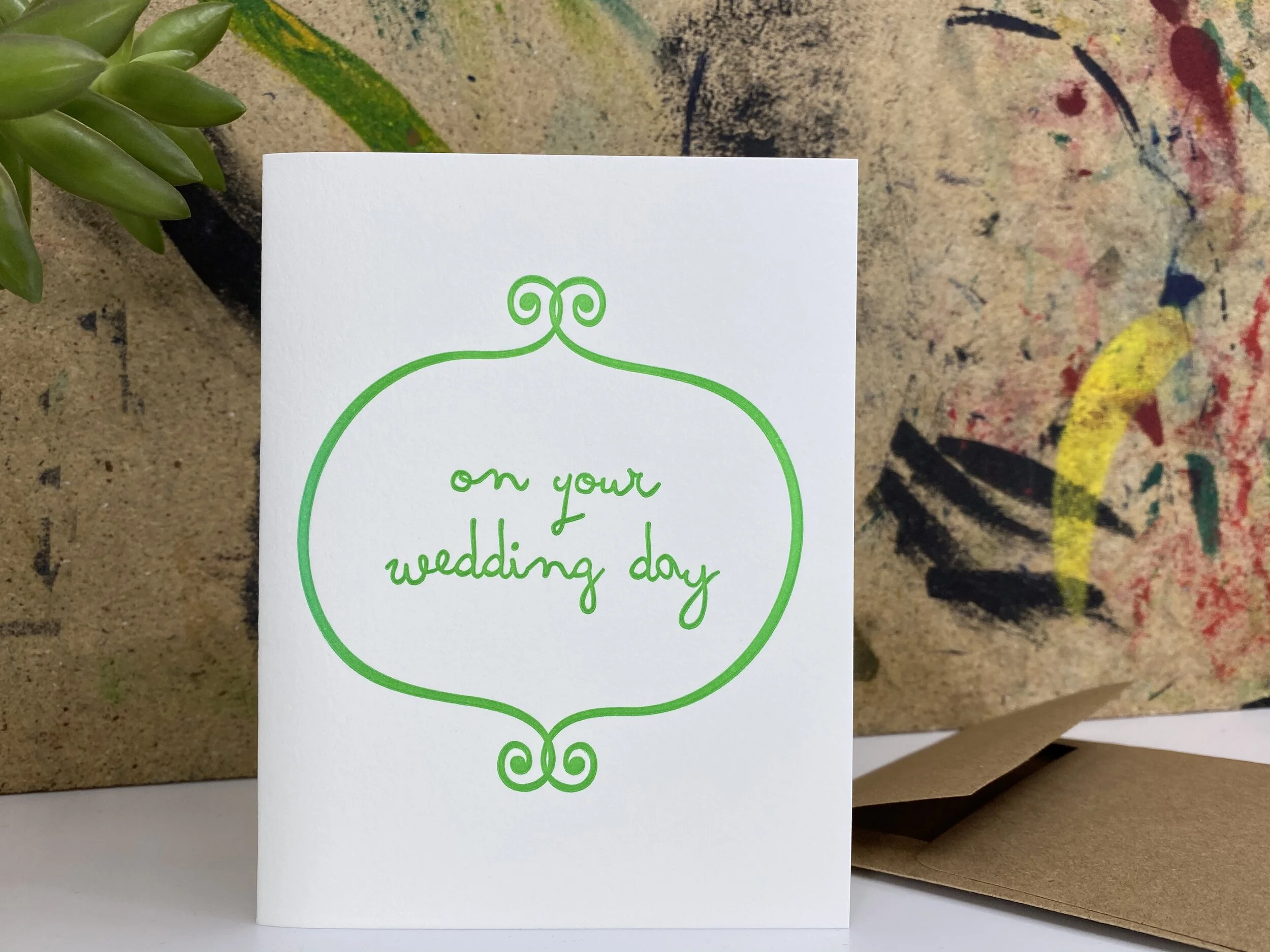 On your wedding day - Letterpress