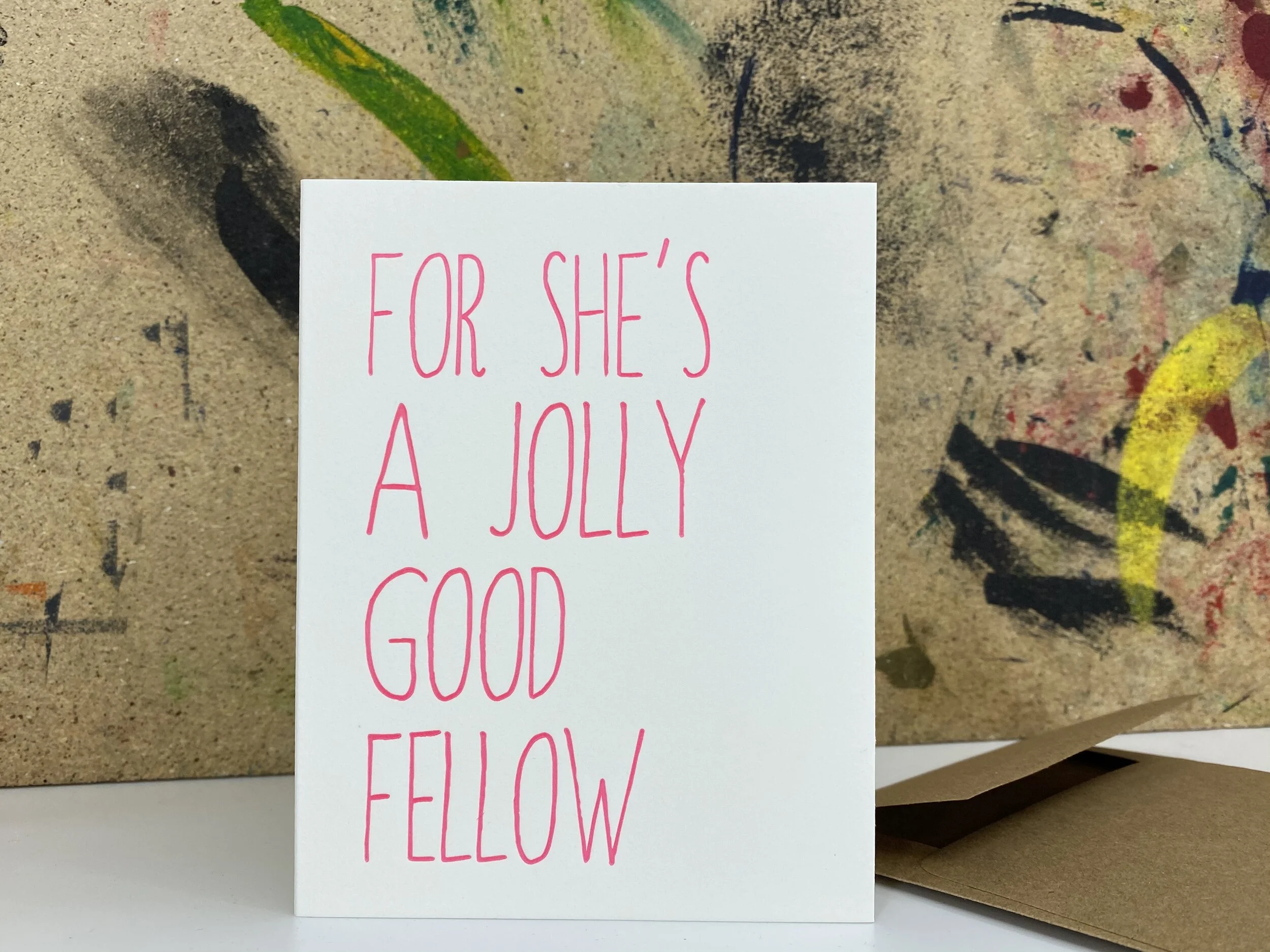For she's a jolly good fellow - Letterpress