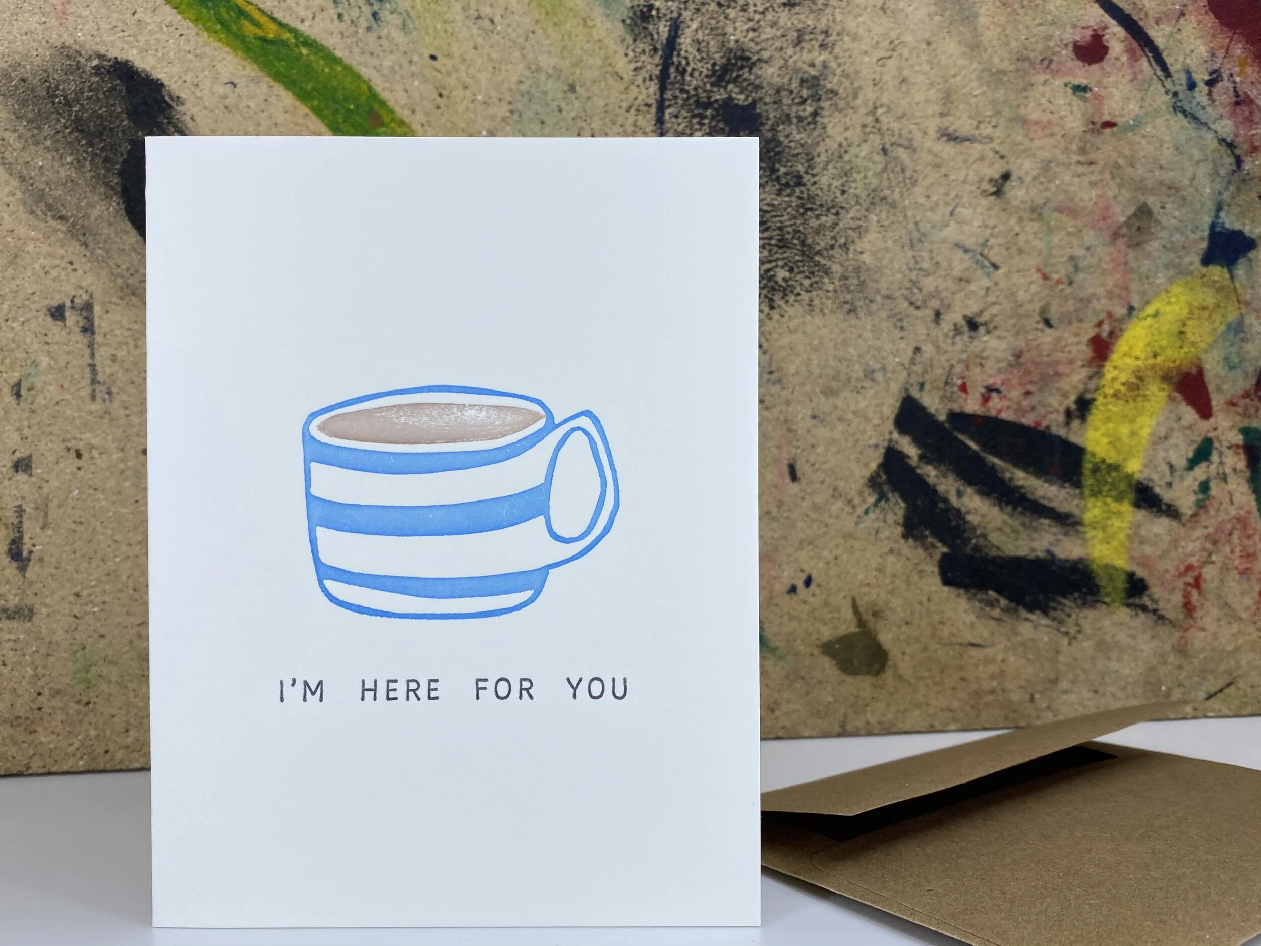 I'm here for you - Linoprint / Letterpress