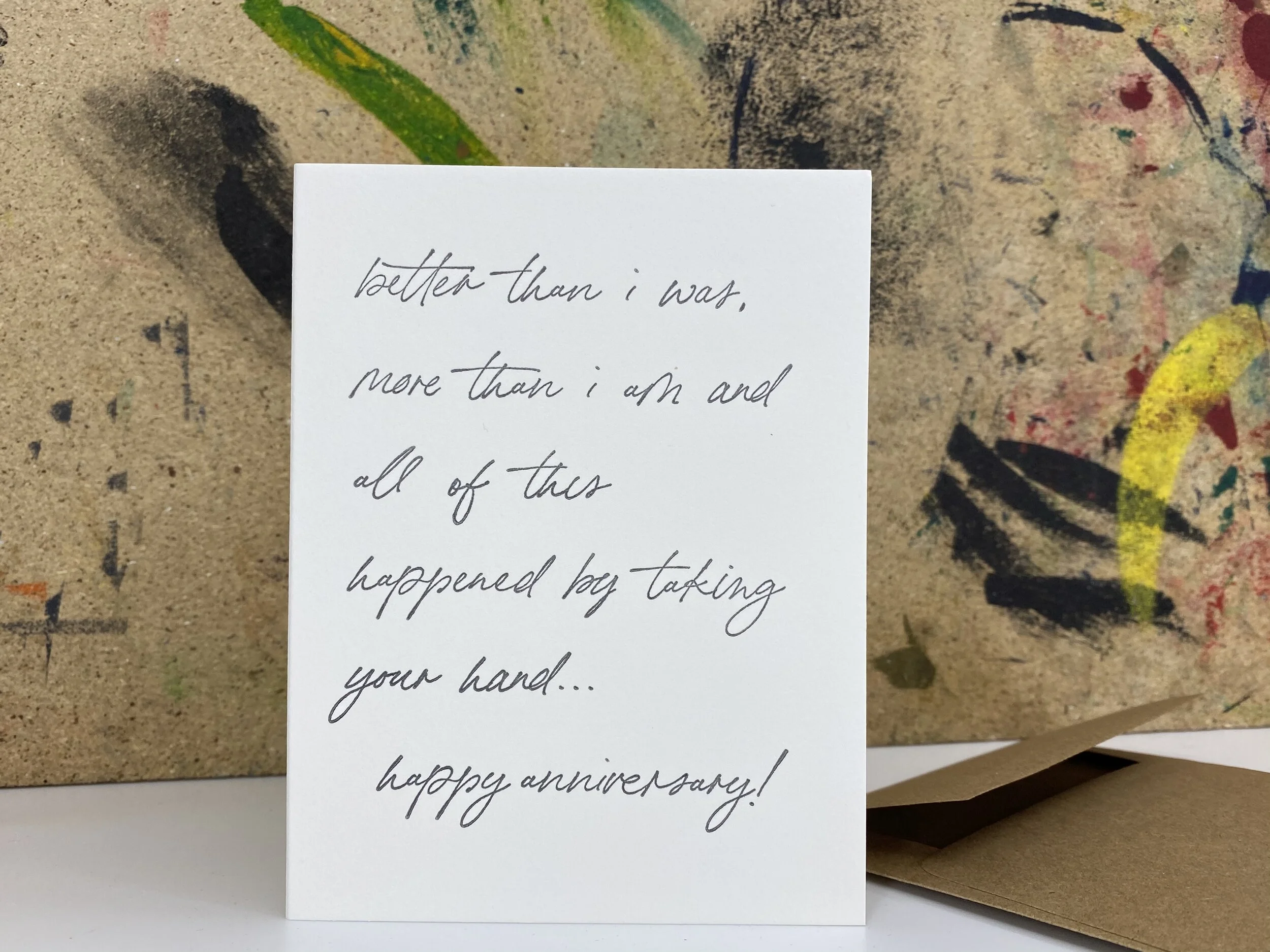 Better than I was, more than I am - Letterpress