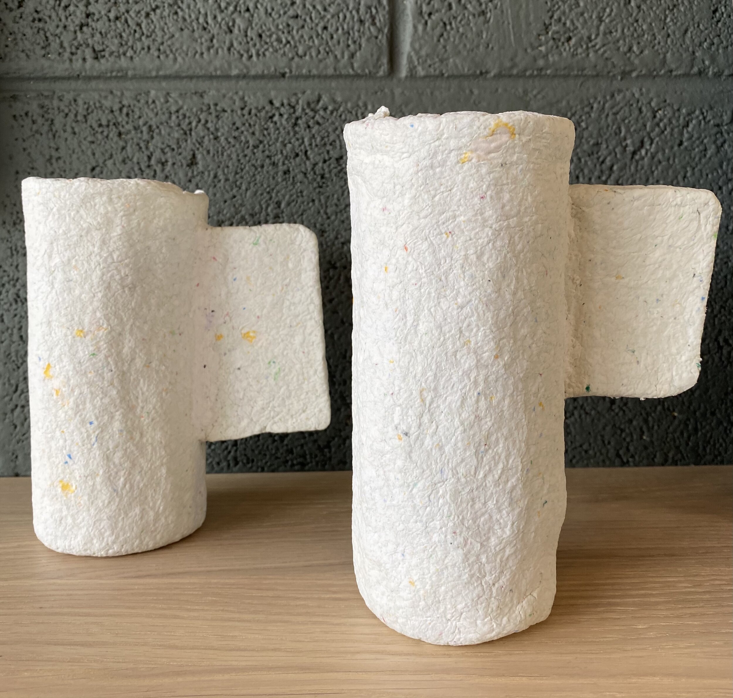 Recycled papier-mâché pot