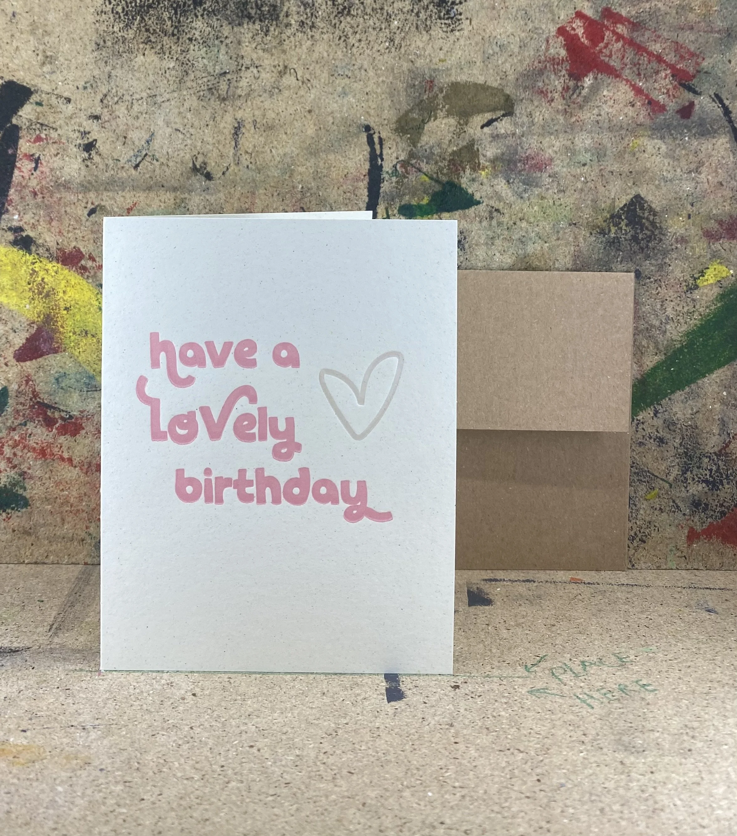 A lovely birthday - Letterpress