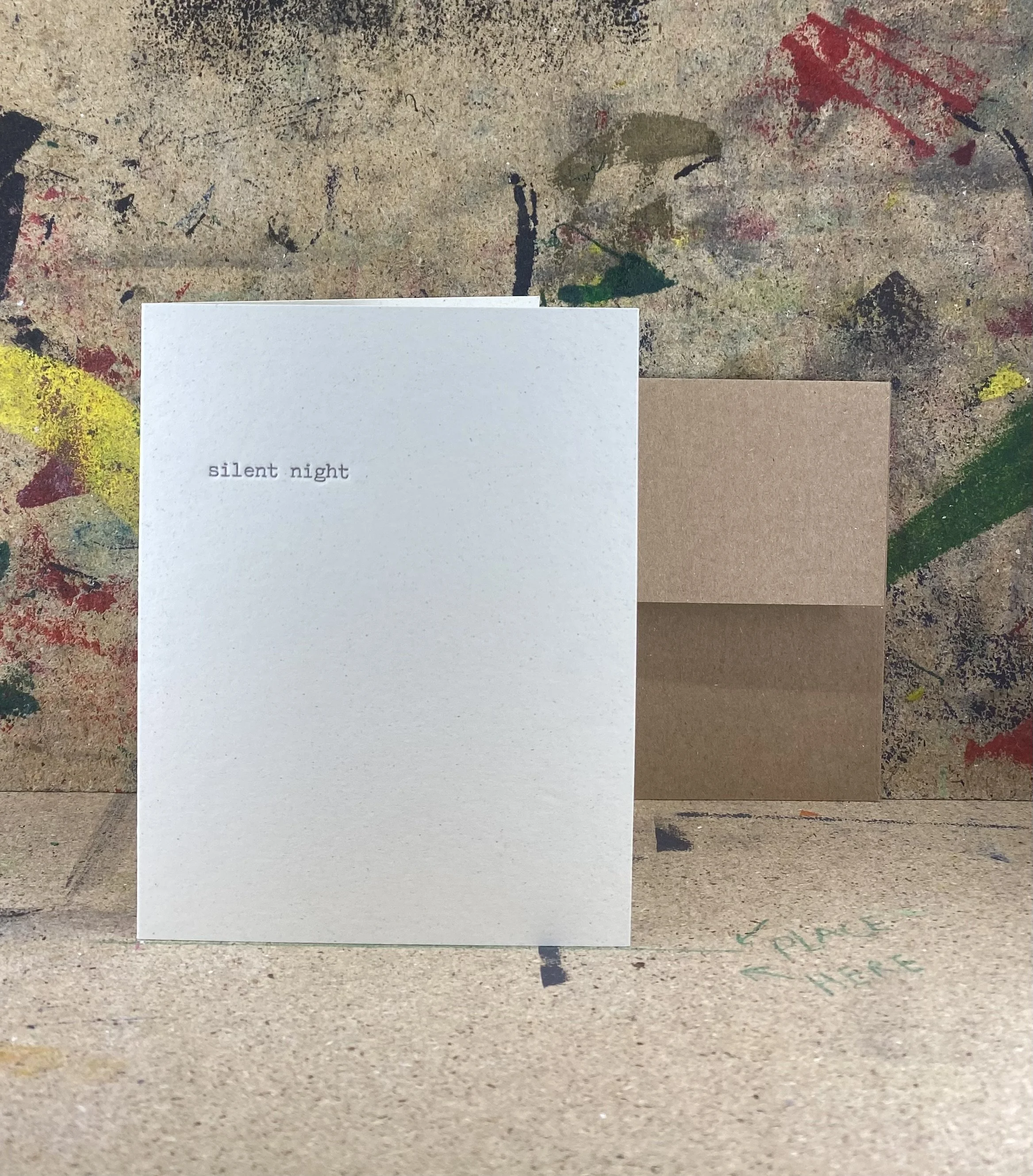 Silent night - Letterpress