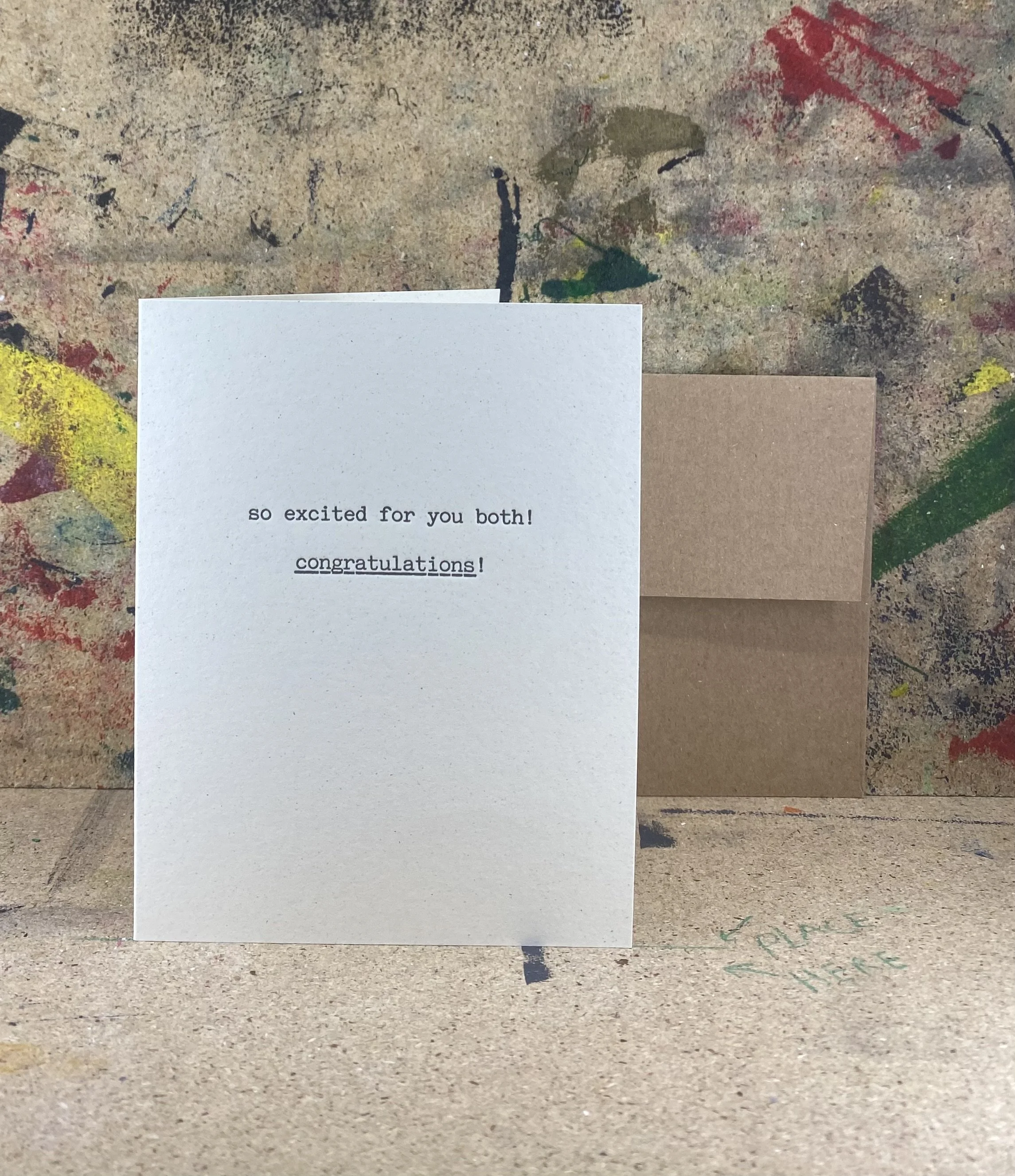 Congratulations to you both - Letterpress