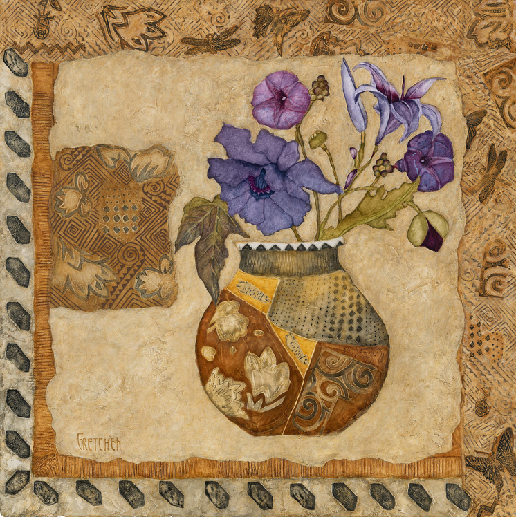 "Blue Lily" limited edition print on german etching paper 18 1/2" x 19" $135.