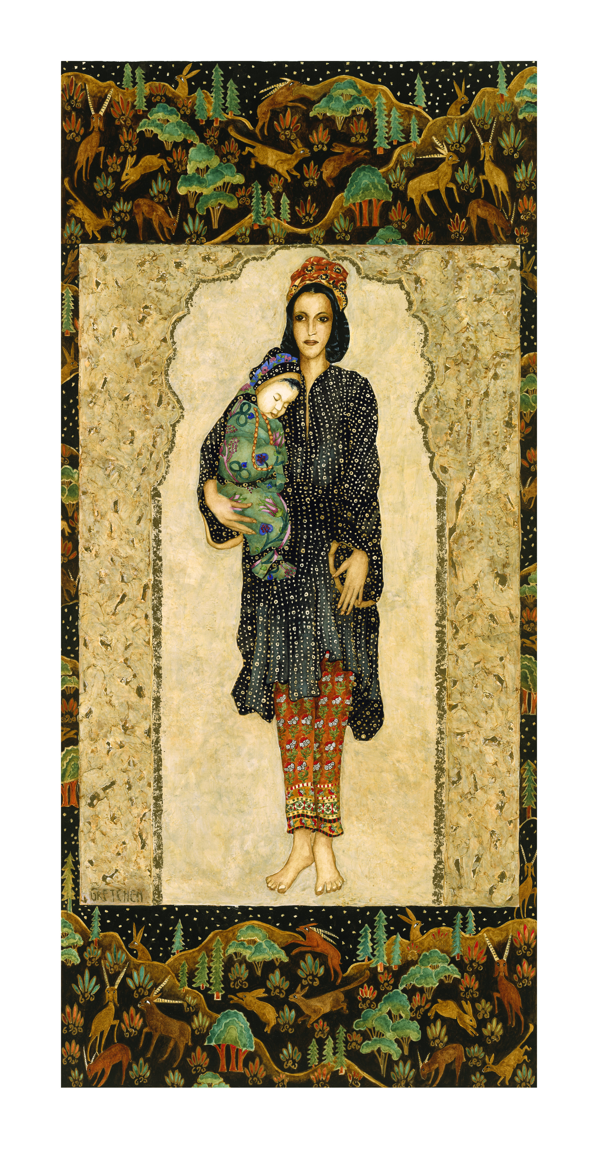 "Middle Eastern Figure" limited edition print on german etching paper "11.5" x 25" $150.