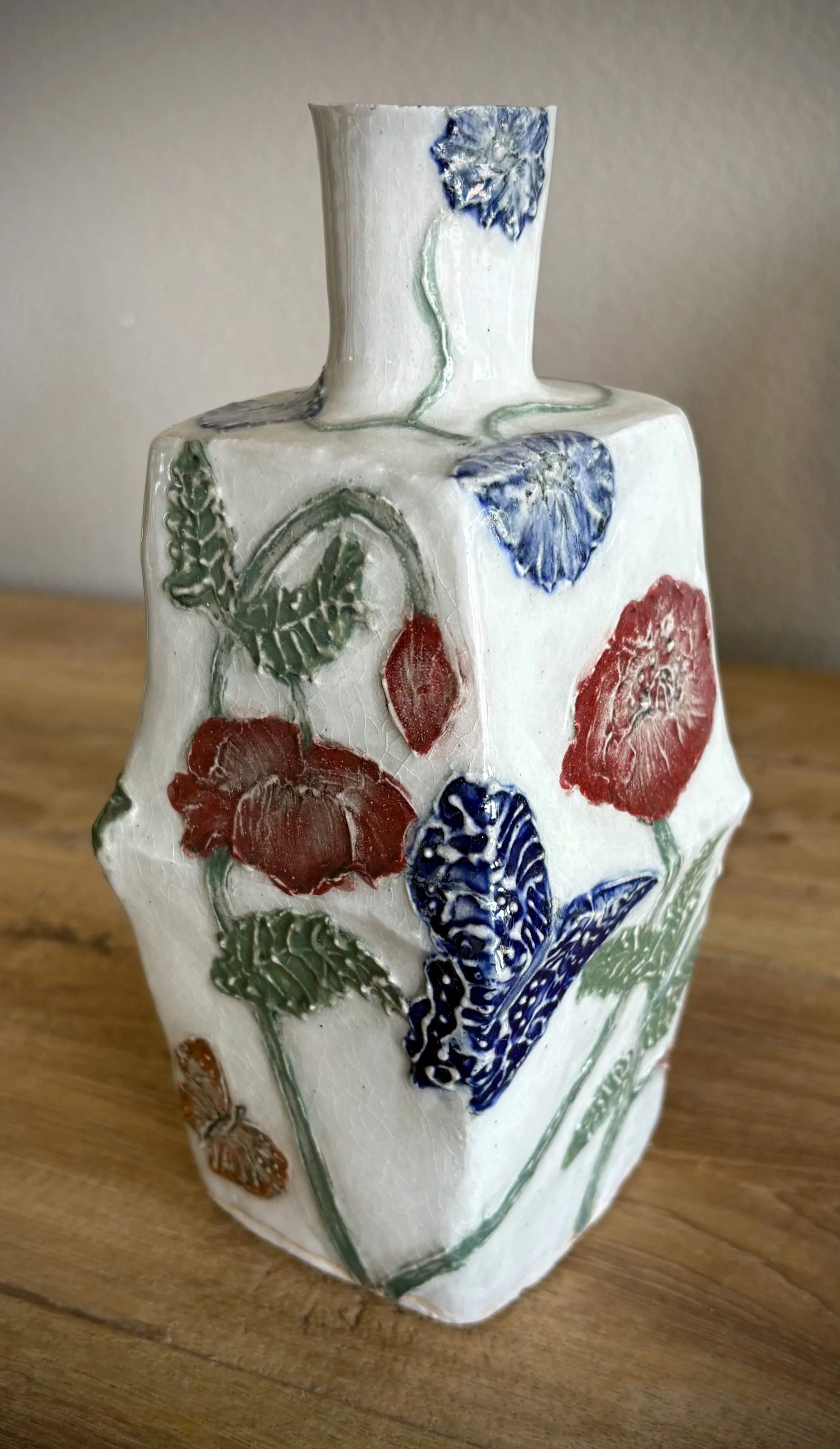 Red Poppy Vase