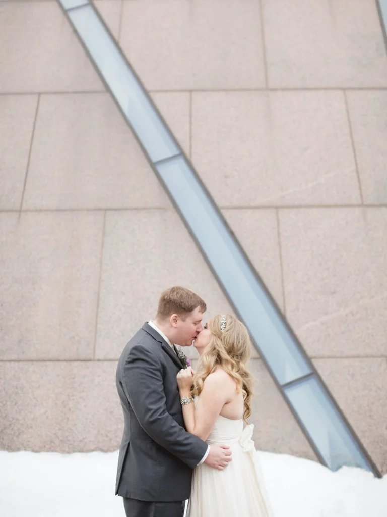 Rochelle Louise Photography, McNamara Alumni Center wedding, Minneapolis wedding photographer, winter wedding, gold wedding, Truvelle Bridal, a&be bridal shop, A'bulae wedding, modern wedding, modern gold wedding, gold wedding dress, navy blue wedding, painted gold cake, Minnesota wedding photographer, fine art wedding photographer, photojournalist wedding photographer, University of Minnesota wedding, Weisman wedding, Weisman Art Museum wedding