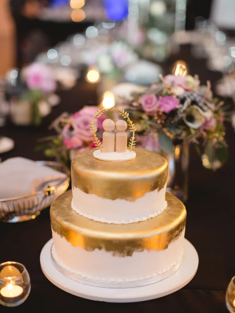 Rochelle Louise Photography, McNamara Alumni Center wedding, Minneapolis wedding photographer, winter wedding, gold wedding, Truvelle Bridal, a&be bridal shop, A'bulae wedding, modern wedding, modern gold wedding, gold wedding dress, navy blue wedding, painted gold cake, Minnesota wedding photographer, fine art wedding photographer, photojournalist wedding photographer, University of Minnesota wedding, Weisman wedding, Weisman Art Museum wedding