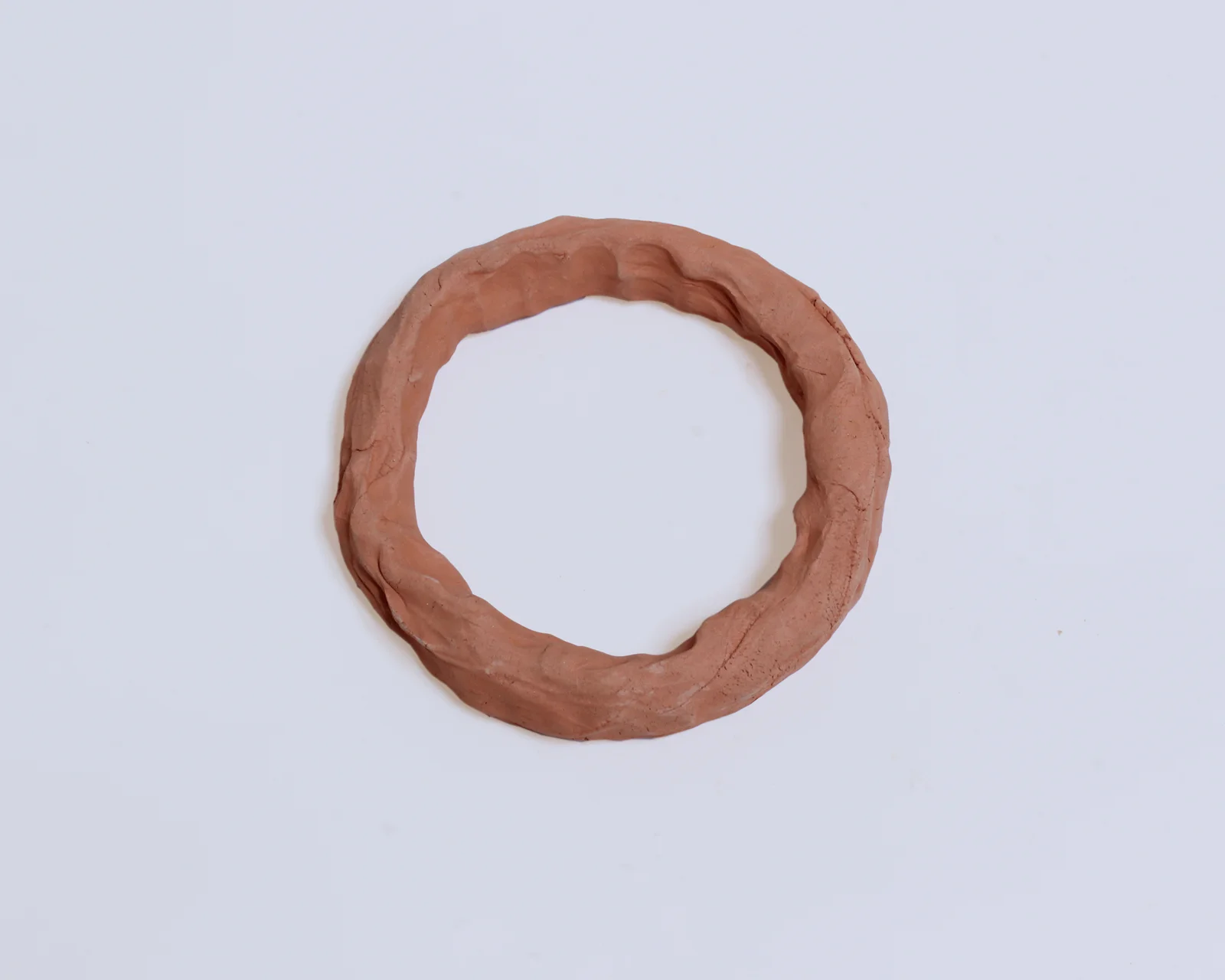 Pretty Good Circle 2015, terra cotta, 8" x 8" x 1"