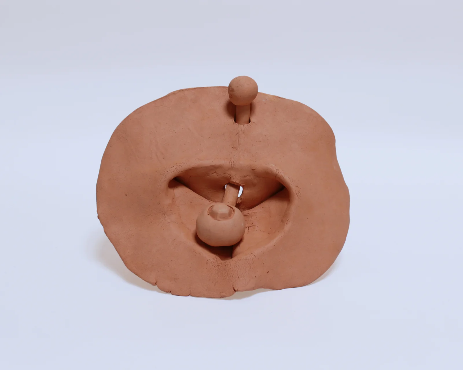 Bedazzle #1 (belly button) 2015, terra cotta, 9" x 7" x 2"
