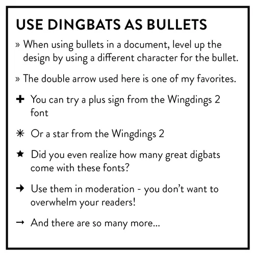 Two Minute Design Hack - Using Dingbats — Vibrant Church Communications