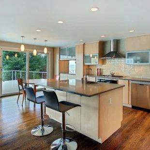 Kitchen with a View of the Sound