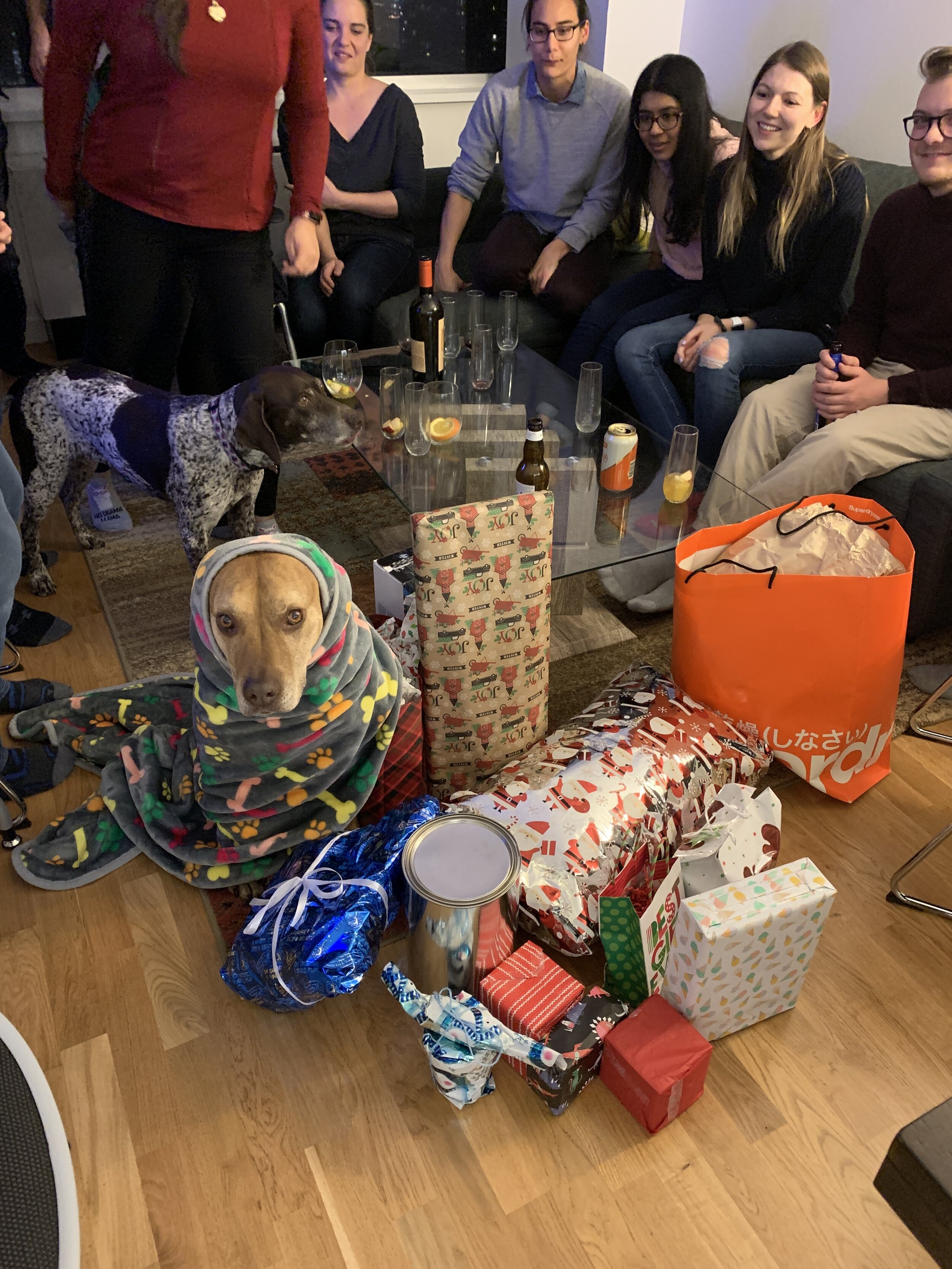 Tonto with all of his presents!