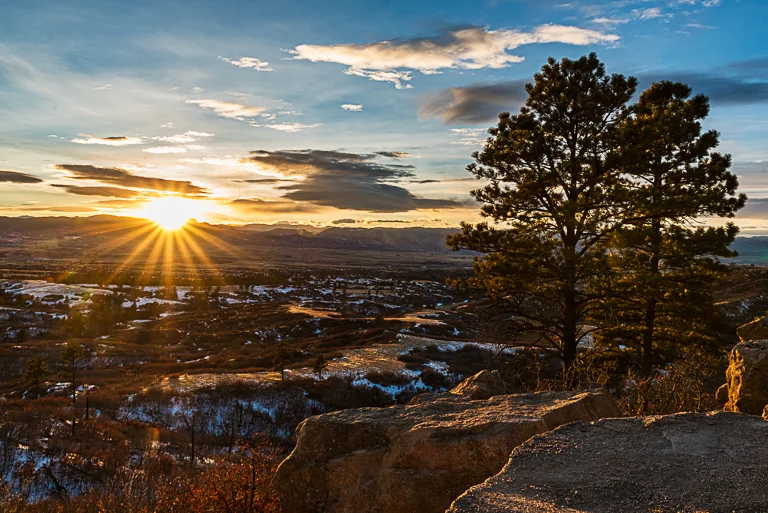 Winter Sunset over Castle Pines