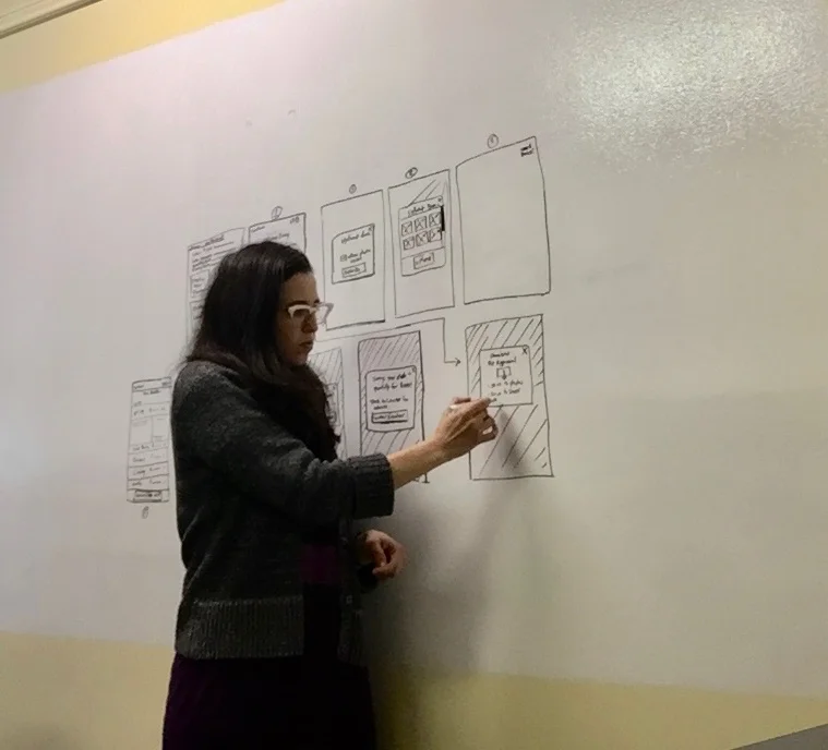 Sketching the flow for achieving the user's goals