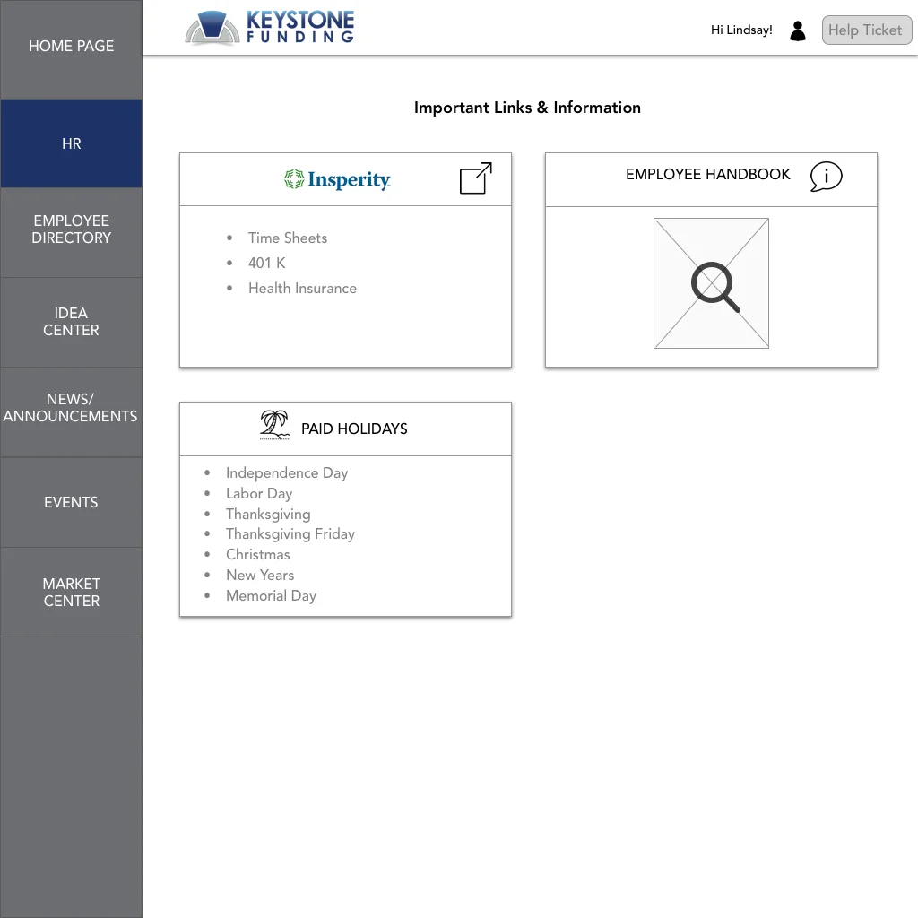 Human Resources Page