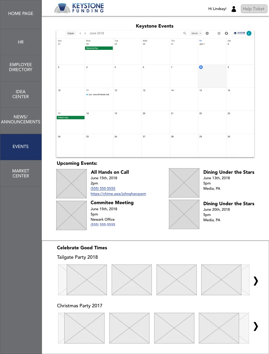 Events Page